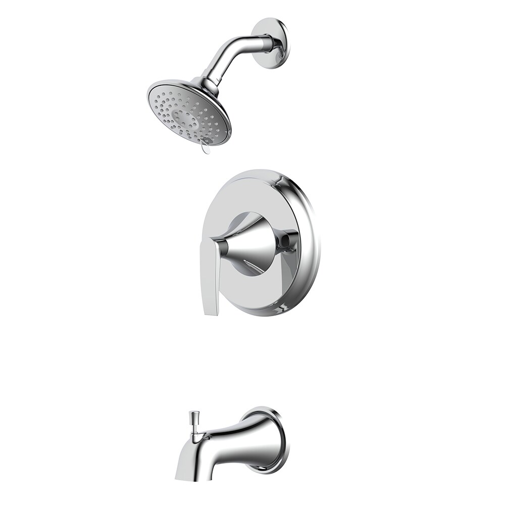 allen + roth Camberly Chrome 1-handle Bathtub and Shower Faucet Valve Included
