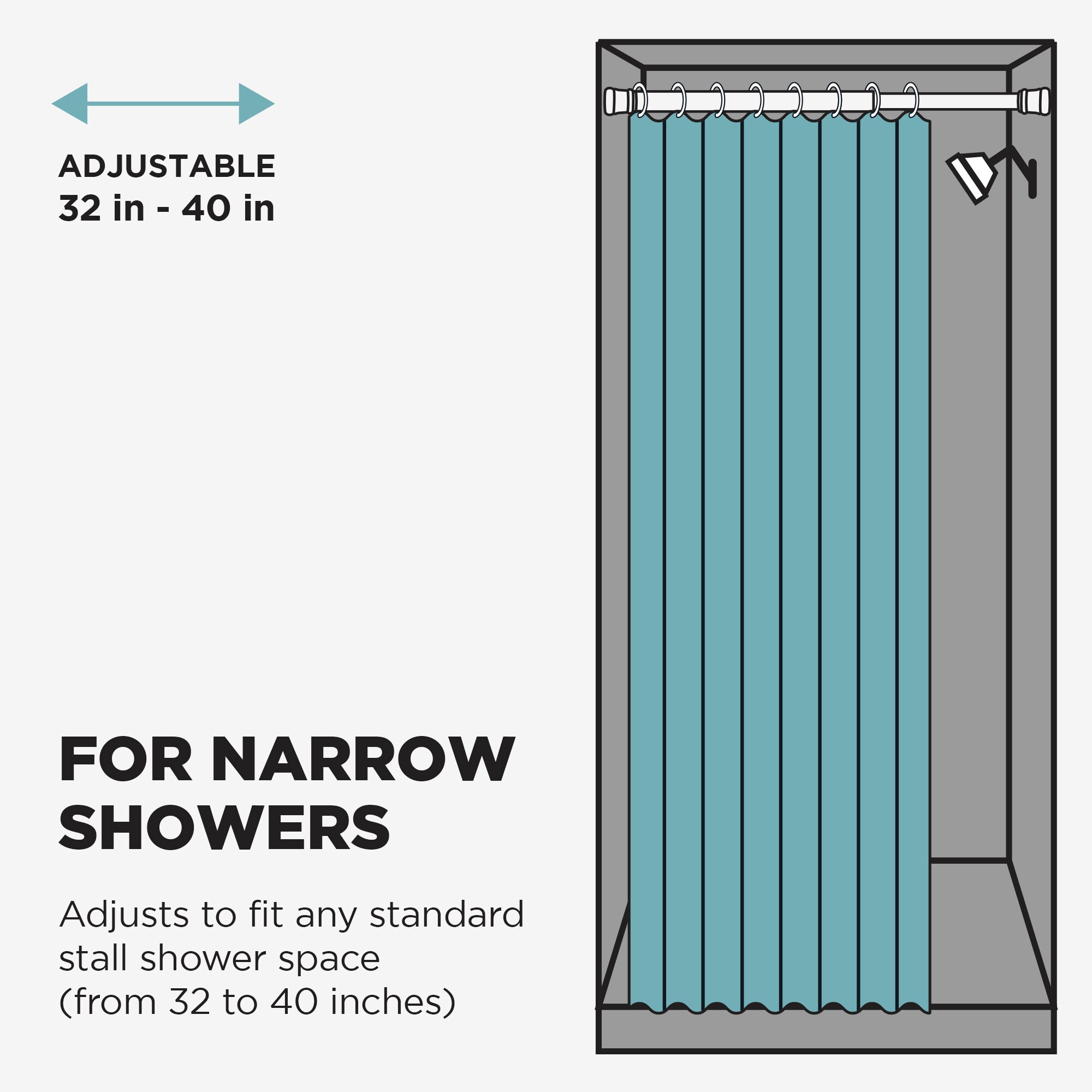 Zenna Home E40S2ALHB Shower-Rods - View #9