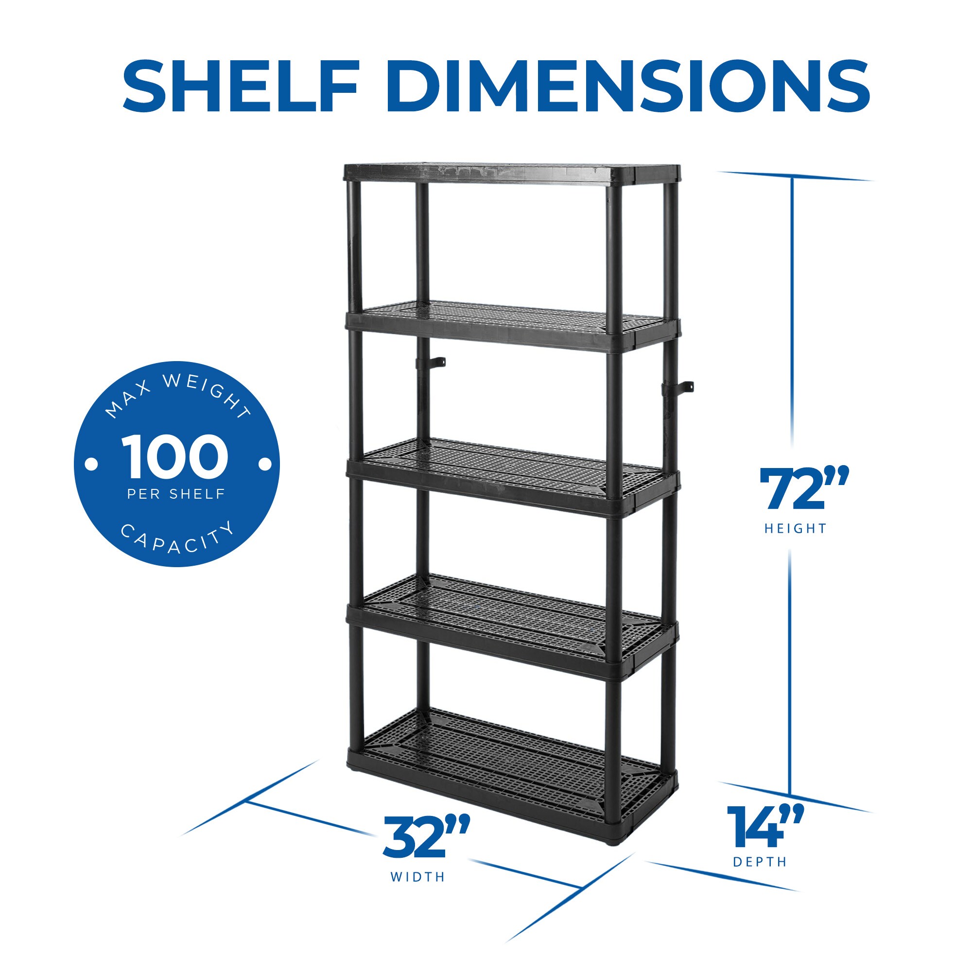 Gracious Living 137641 Free-Standing-Shelving - View #2