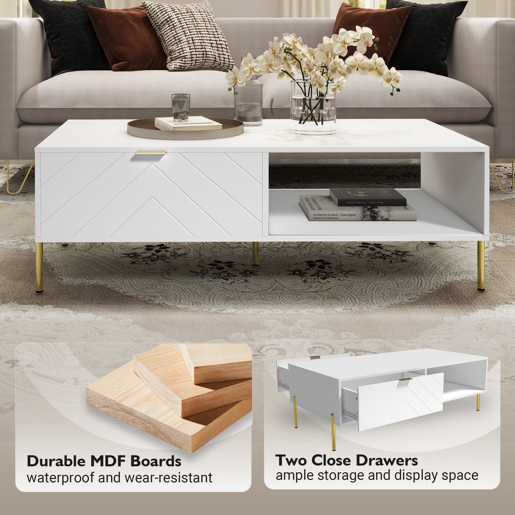 Clihome CL02WC011WH Coffee-Tables - View #9