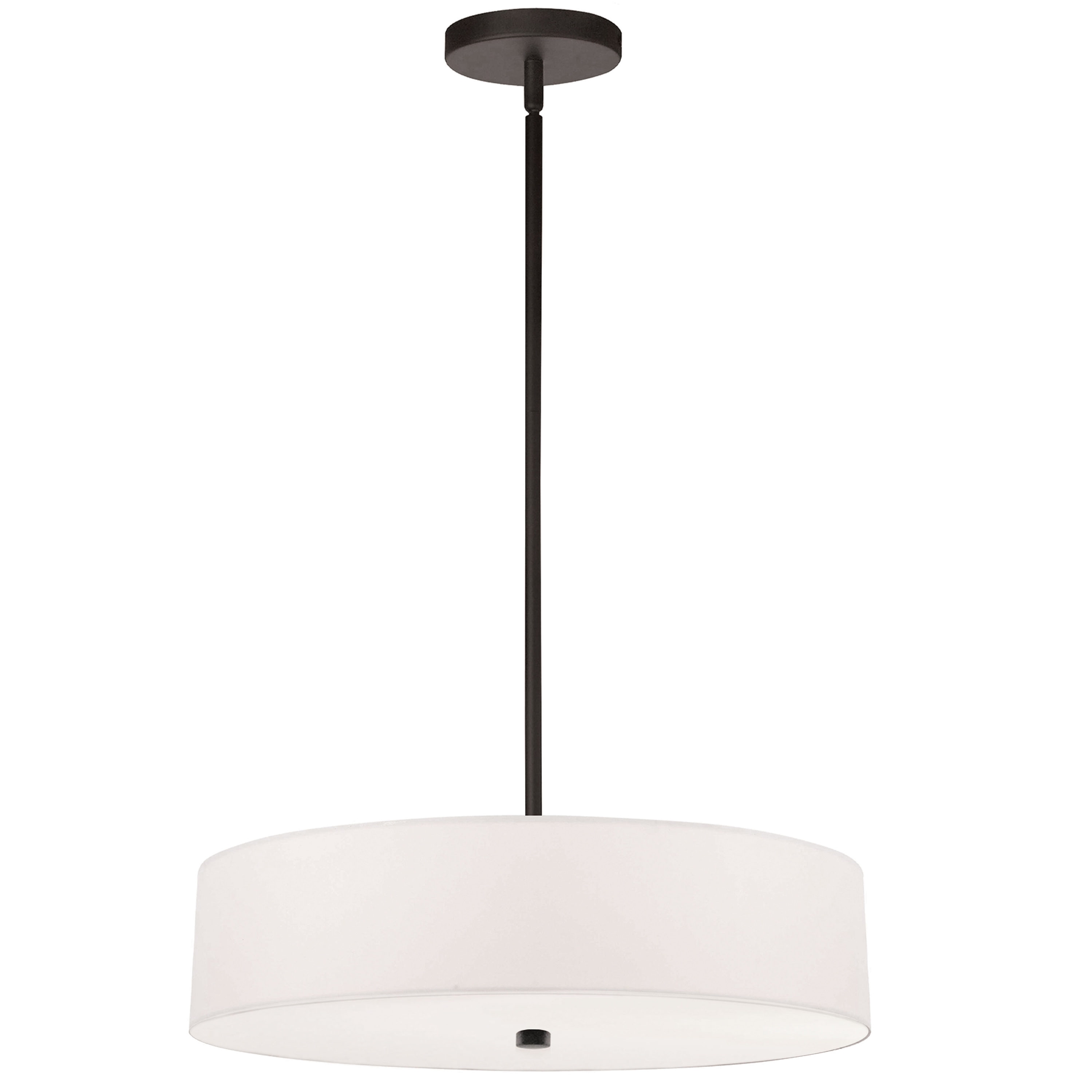 Dainolite Everly 4-Light White Transitional Drum Medium Hanging Pendant ...