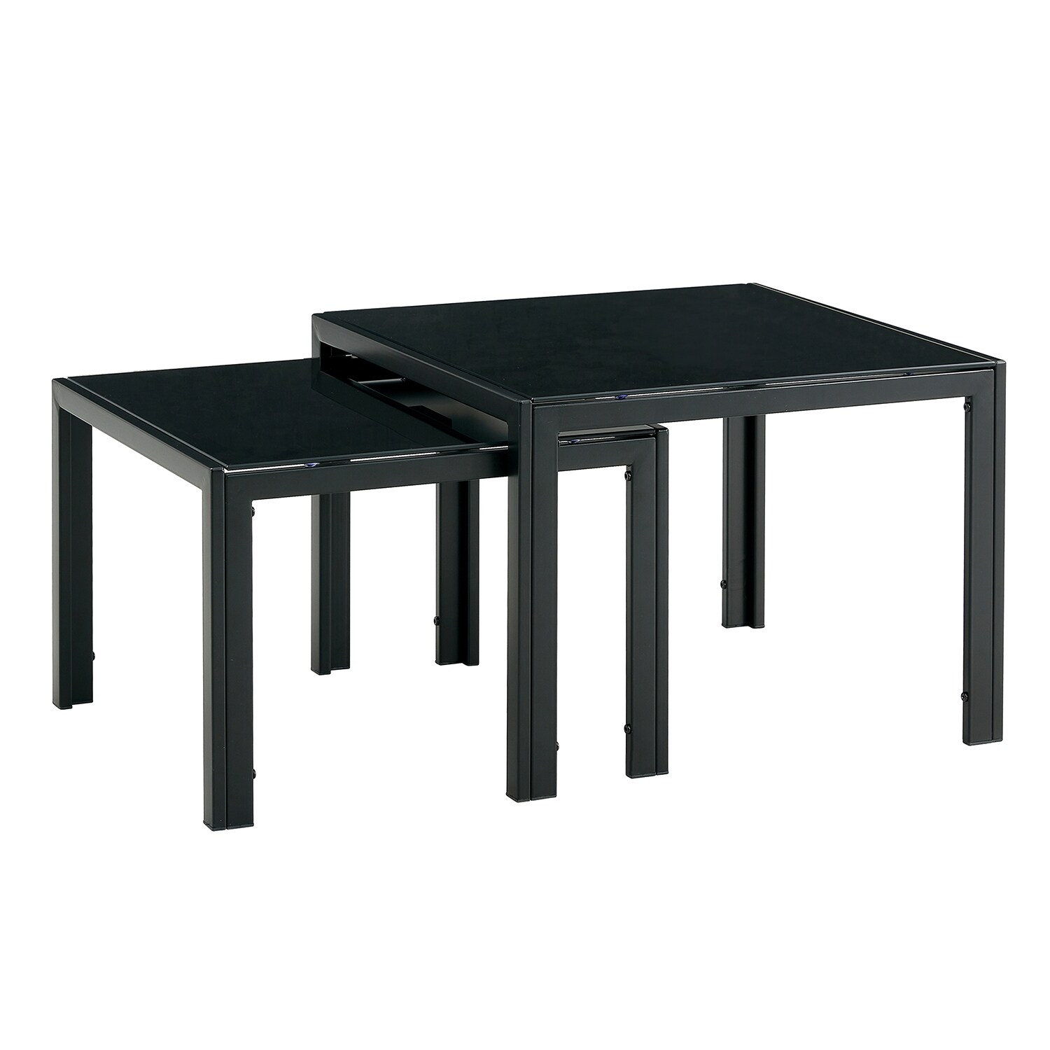 Mondawe OR-56AAG-US Black Glass Modern Coffee Table