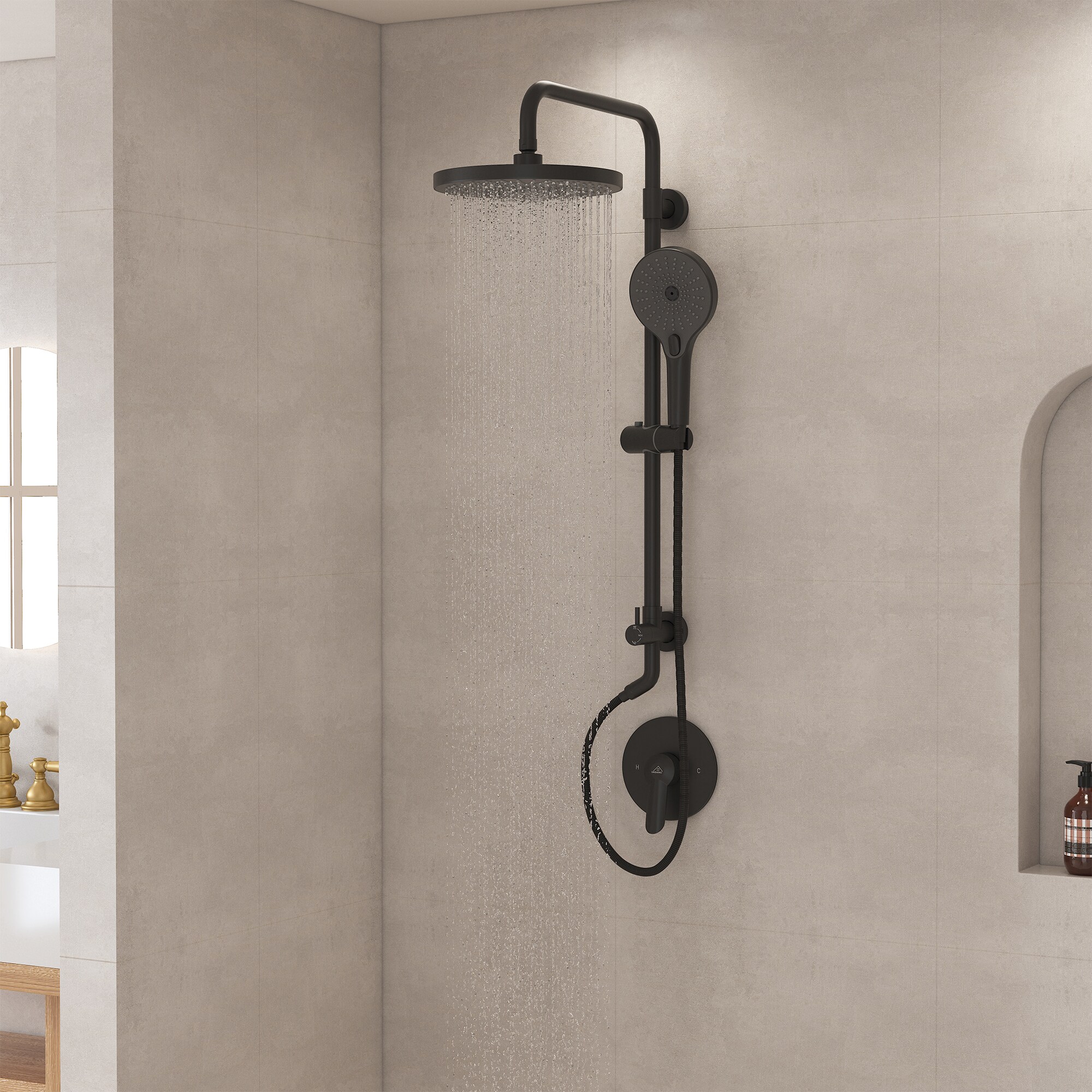 CASAINC CS3513-12BG Showerhead-Bar-Panels - View #2