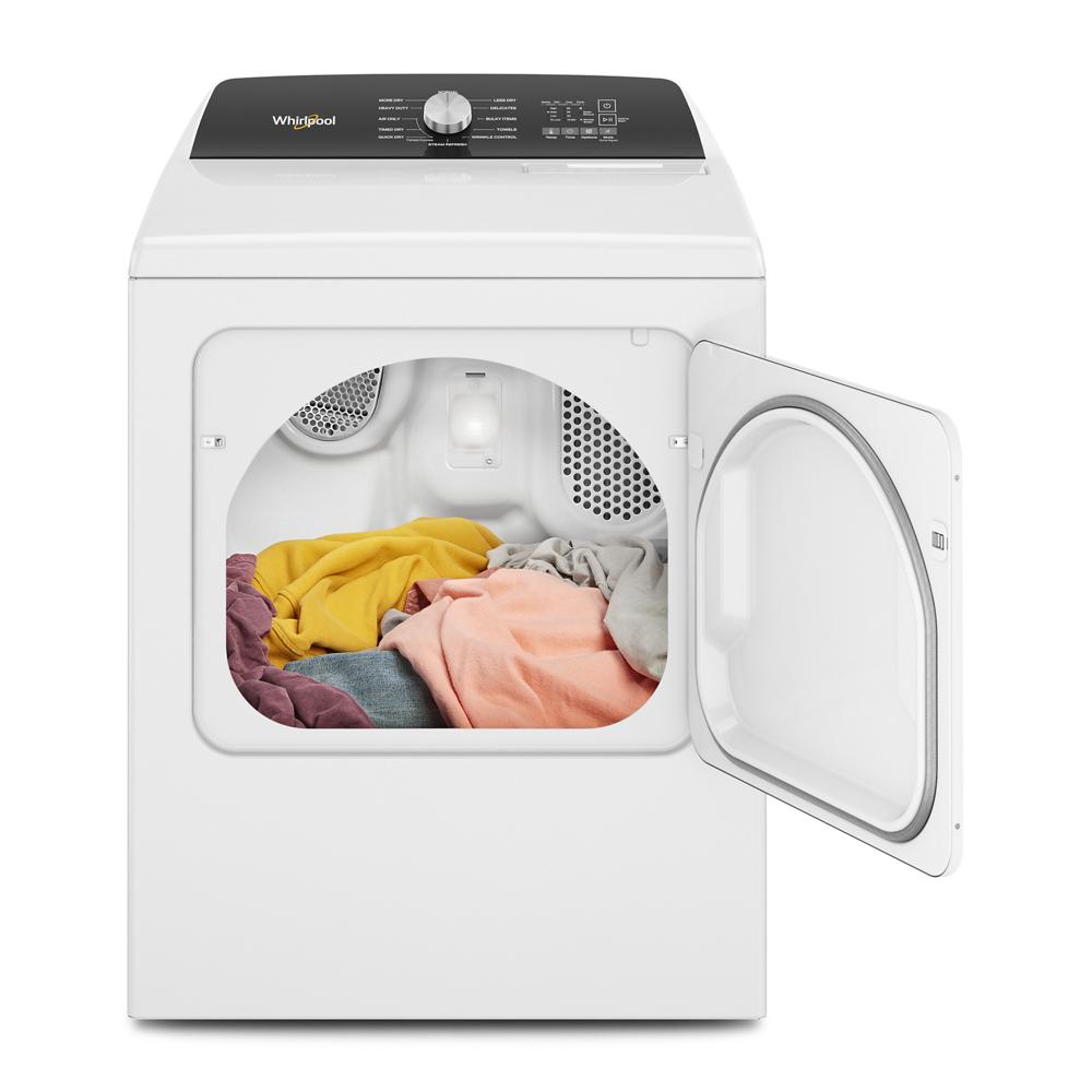Whirlpool WHI-WED4850HW 7.0 cu. ft. Top Load Electric Dryer with AutoDry™  Drying System, Sheely's Furniture & Appliance