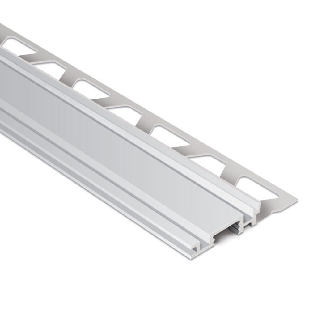 Schluter Systems TAS10 Trep-S 0.375-in W x 98.5-in L Aluminum Aluminum Stair nose Tile Edge Trim
