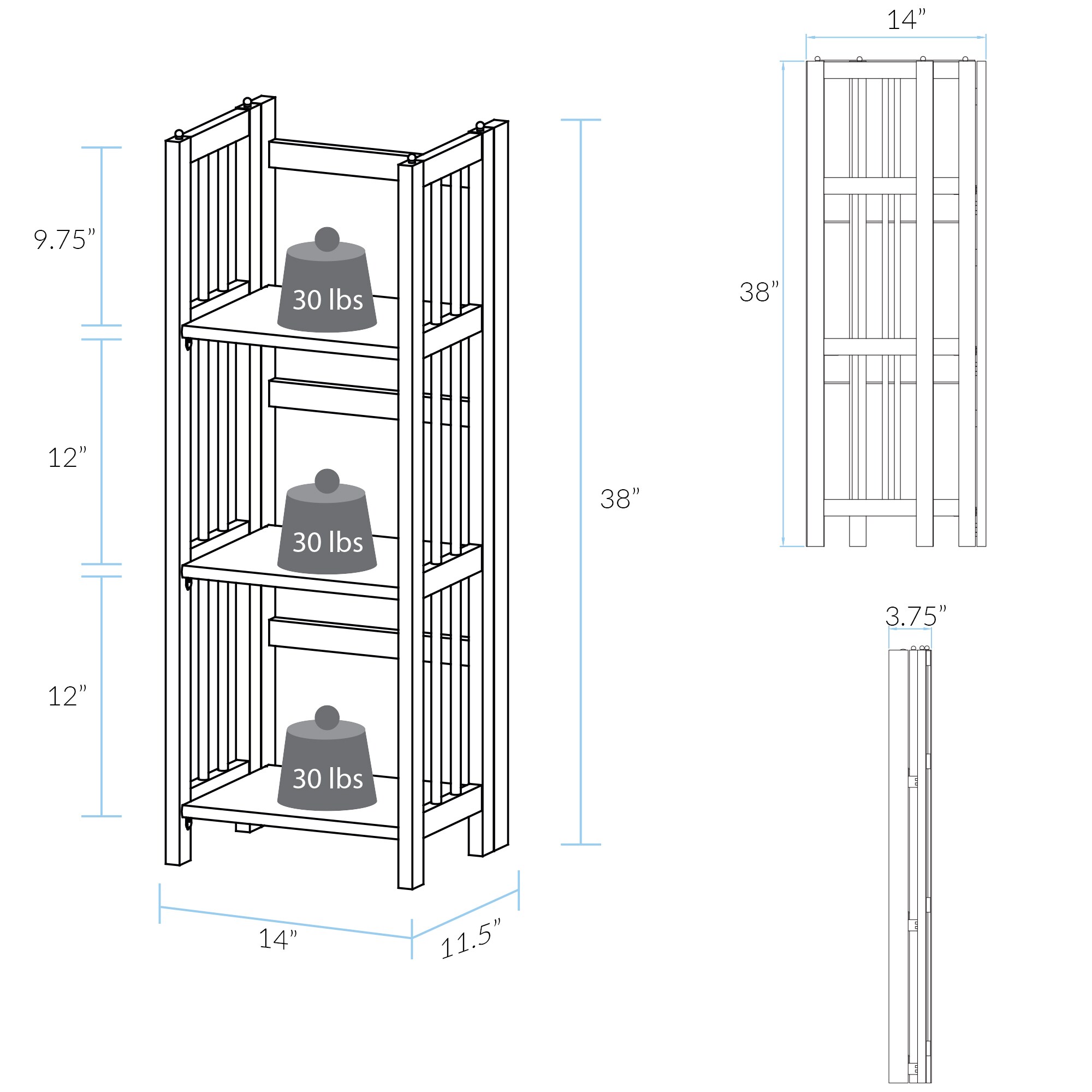 Casual Home 331-35 bookcases - View #11