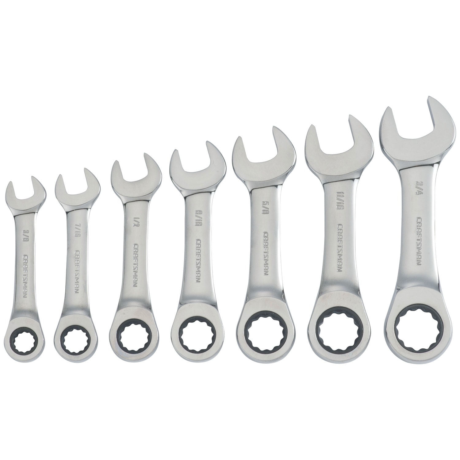 CRAFTSMAN 7-Piece Set Standard (SAE) Flexible Head Ratchet Wrench