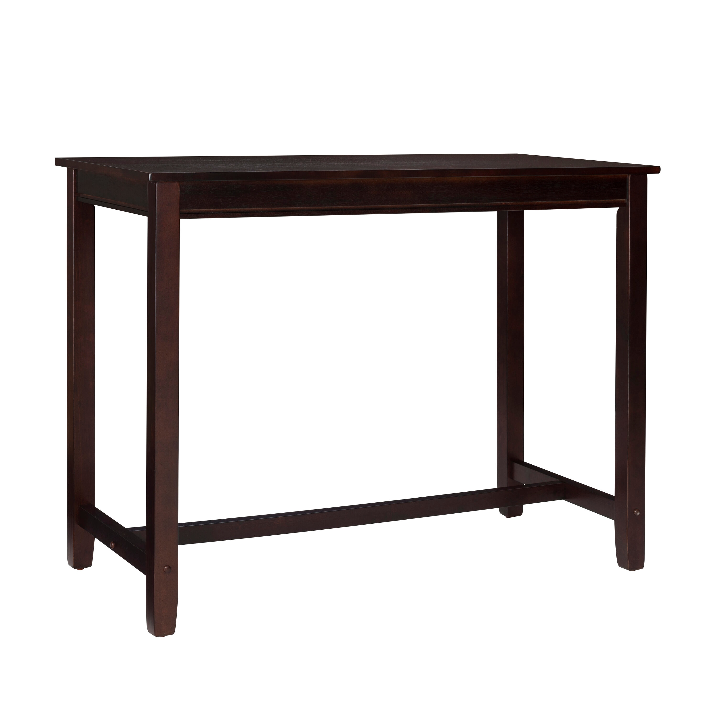 Claridge Walnut Transitional Wood veneer Counter Table, with Walnut rubberwood Finish and Wood 23.75-in L x 36-in H