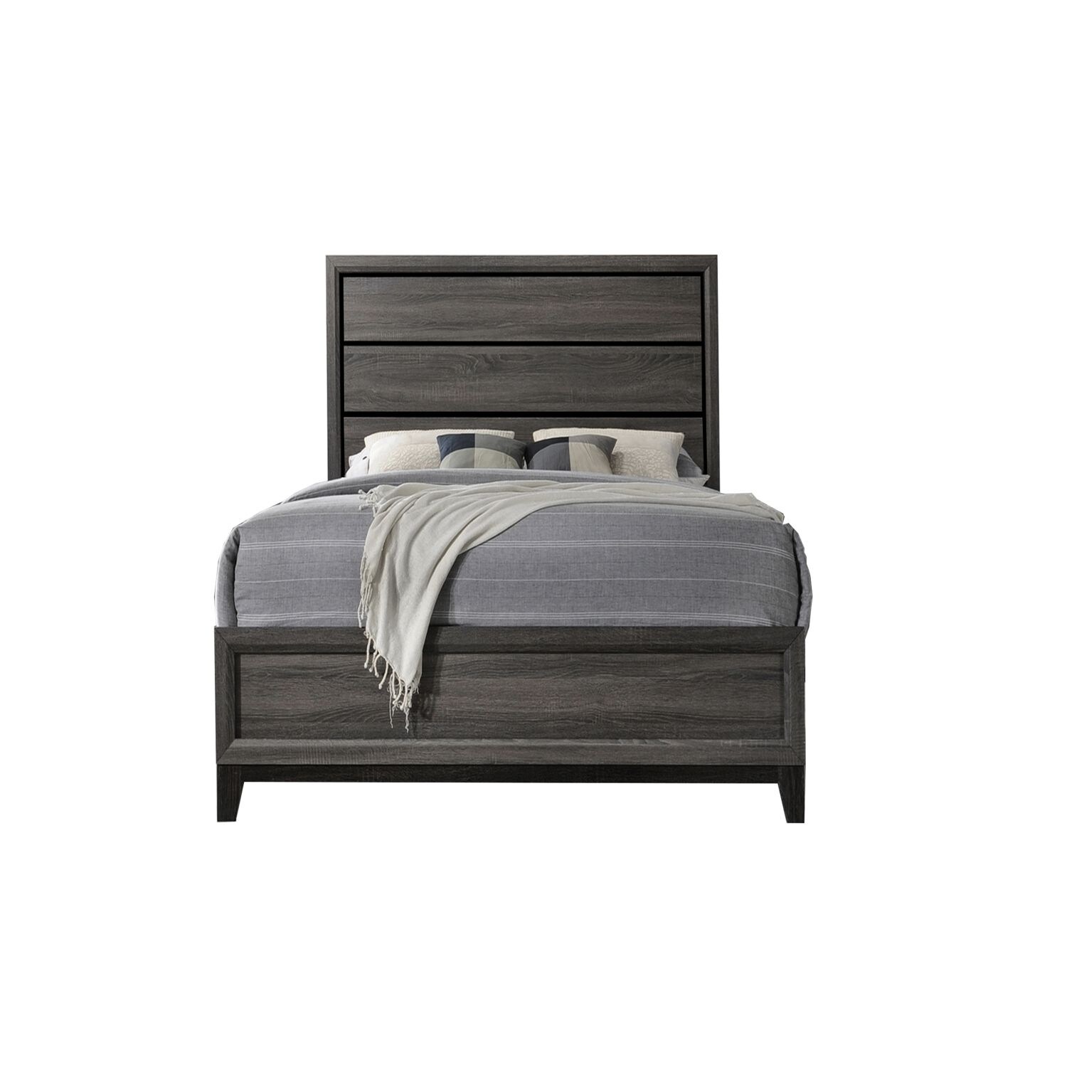 JASMODER 808857588913 Gray Nightstand