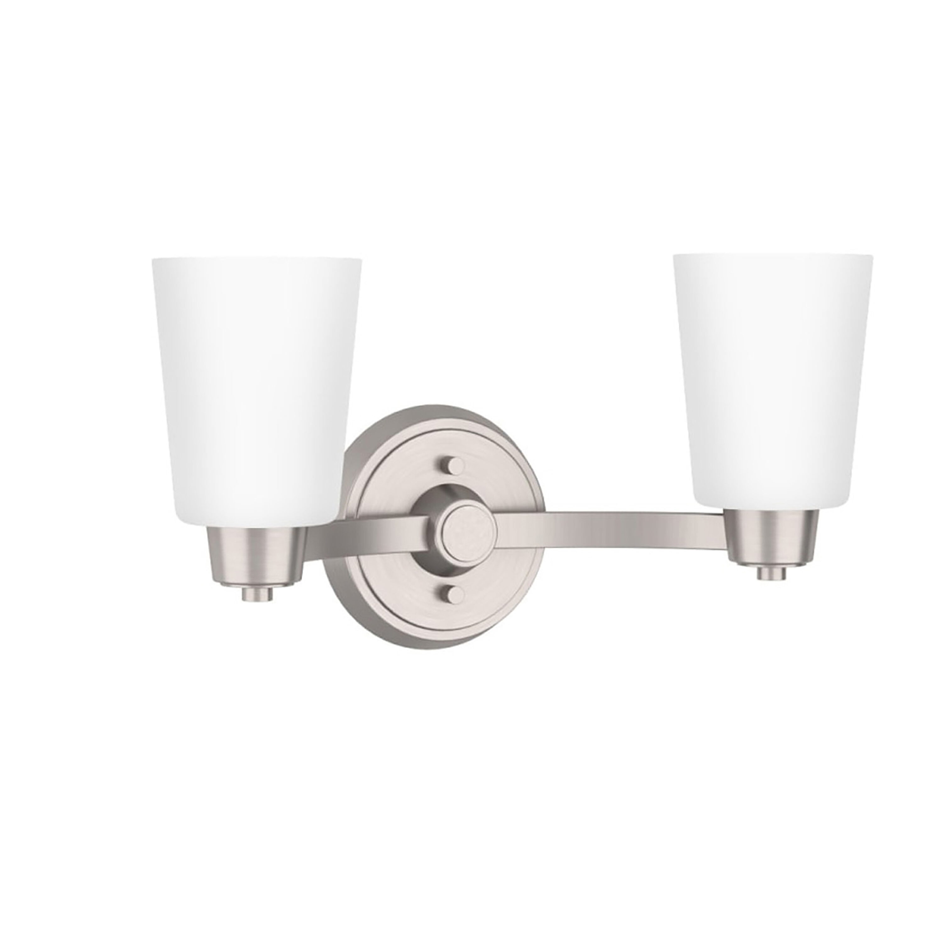 Signature Hardware 427898 Windsor Gate 16.125-in 2-Light Brushed Nickel Contemporary/Modern Vanity Light