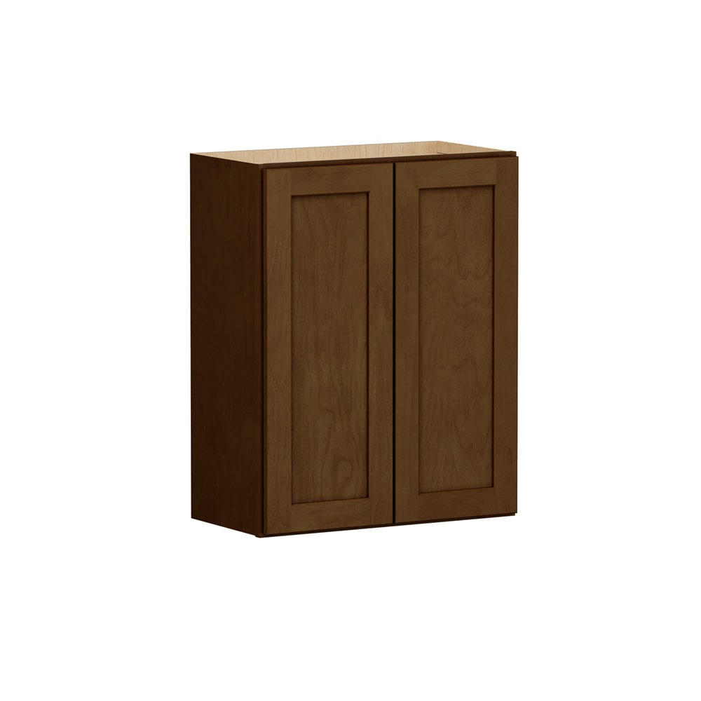 Shenandoah Breckenridge FOL 27-in W x 30-in H x 12-in D Truffle Stained Wall Fully Assembled Cabinet Recessed Panel Shaker