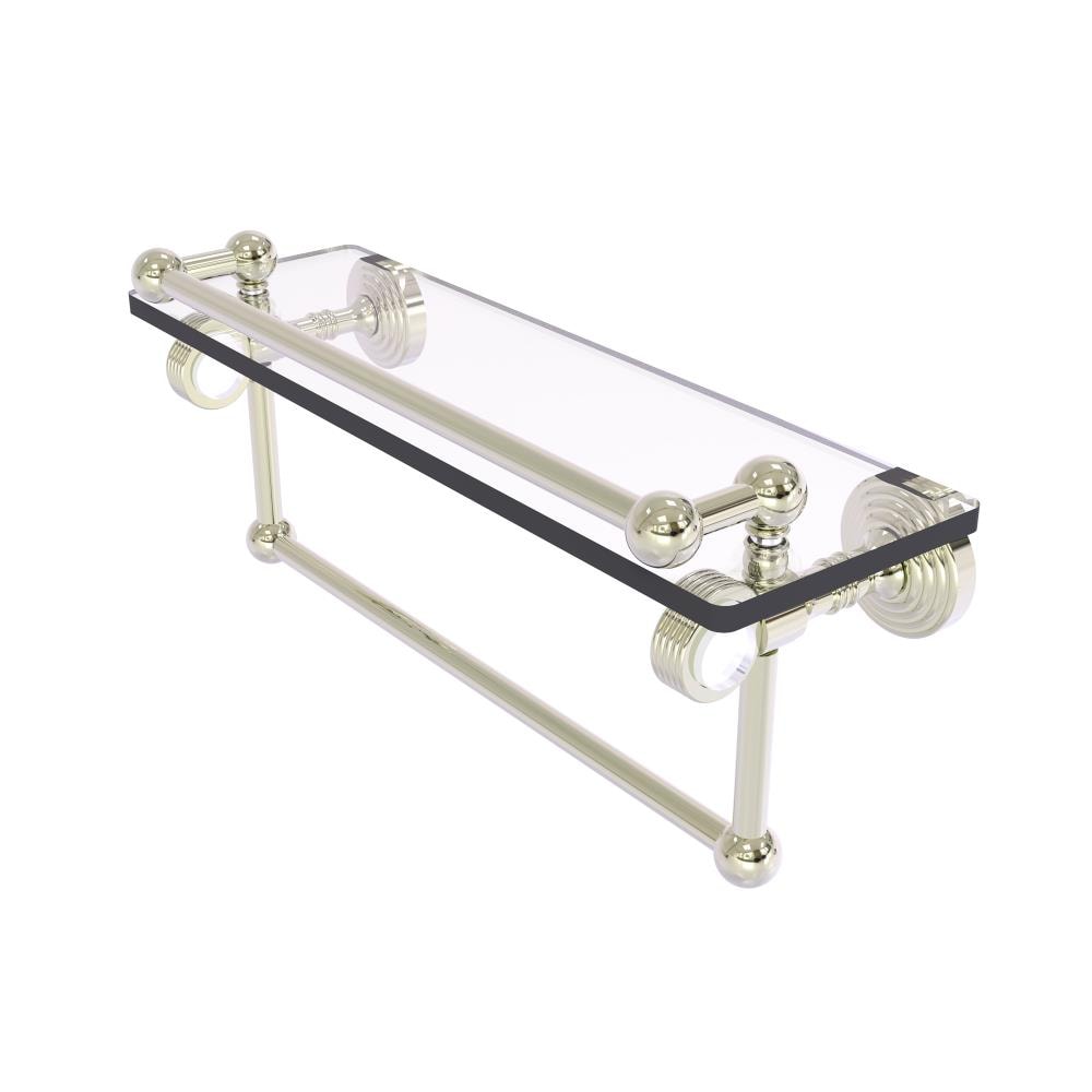 Allied Brass PG-1TBG-16-GAL-PNI Pacific Grove Polished Nickel Wall mount Bathroom Shelf ( 16-in x 6.8-in x 5-in )