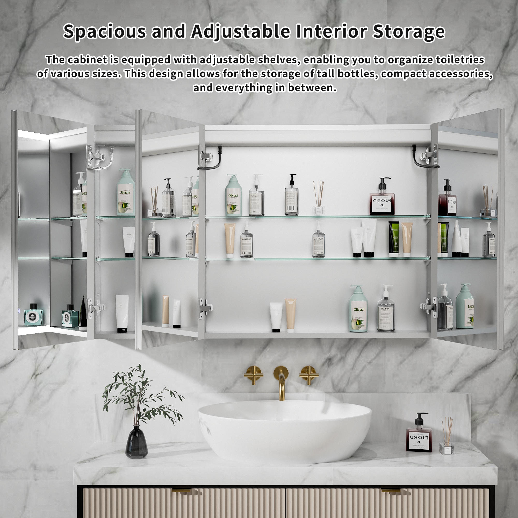 AAZJ JDEX-MC4832V5FB Bathroom-Medicine-Cabinets - View #2