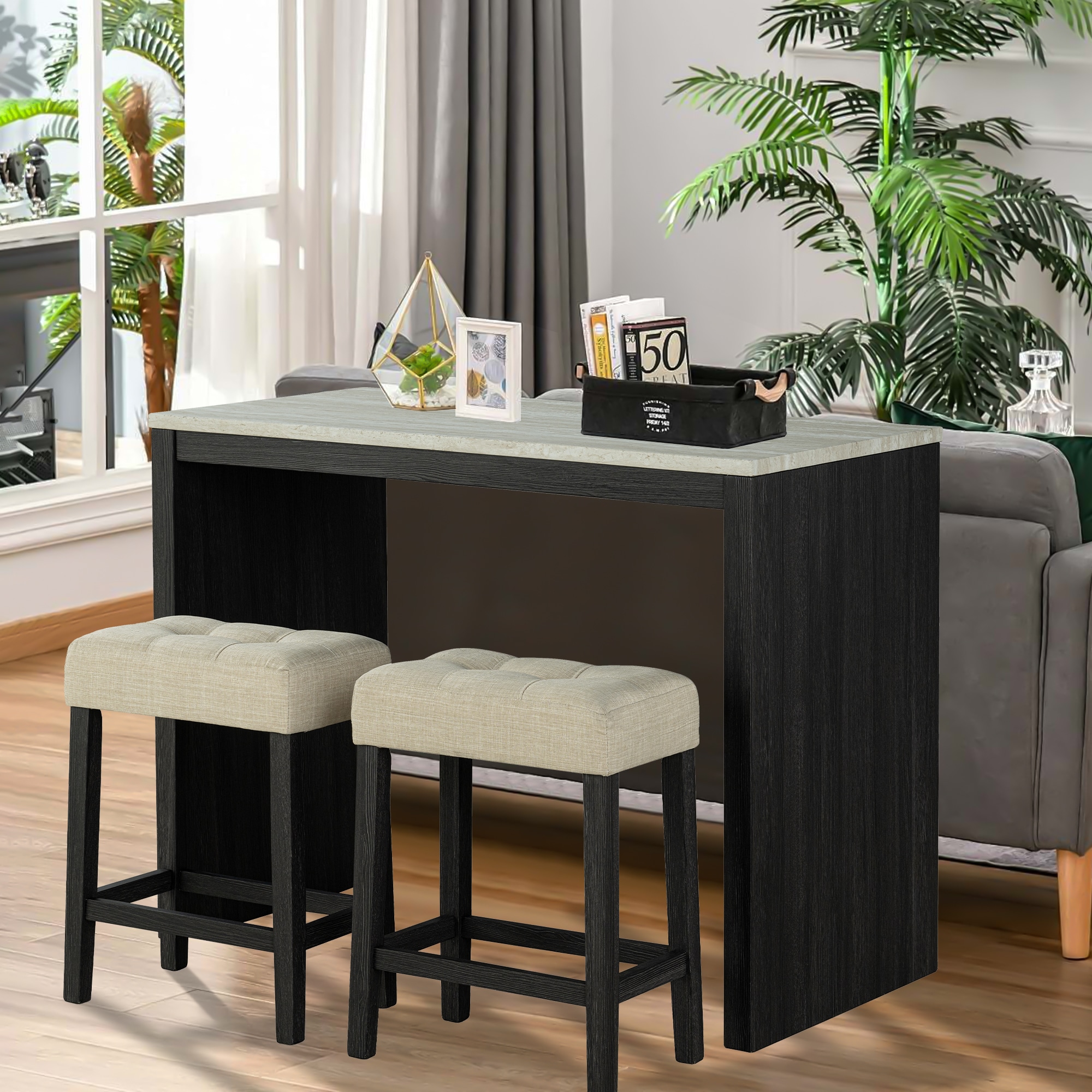 IHOMEadore MDSL3402BK-PT-3PK Dining-Sets - View #4