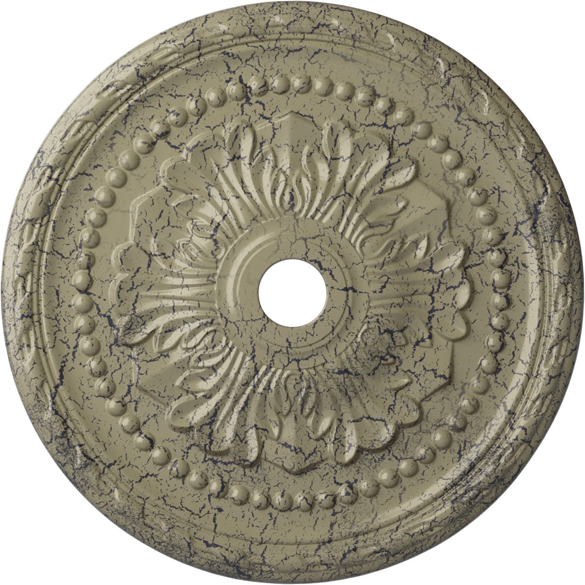 Ekena Millwork CM31PMCSC Palmetto 31.5-in W x 31.5-in L Painted Castle Stone Crackle Polyurethane Whole Ceiling Medallion