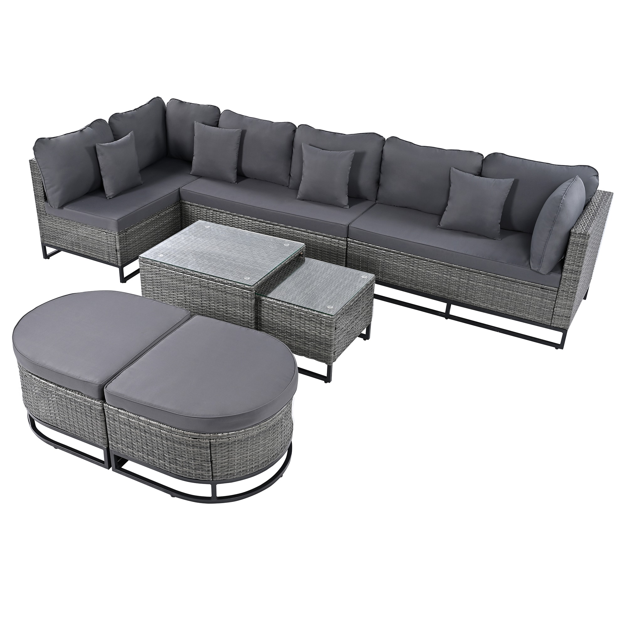 SINOFURN SYA020125GY Patio-Sofas-Daybeds - View #12