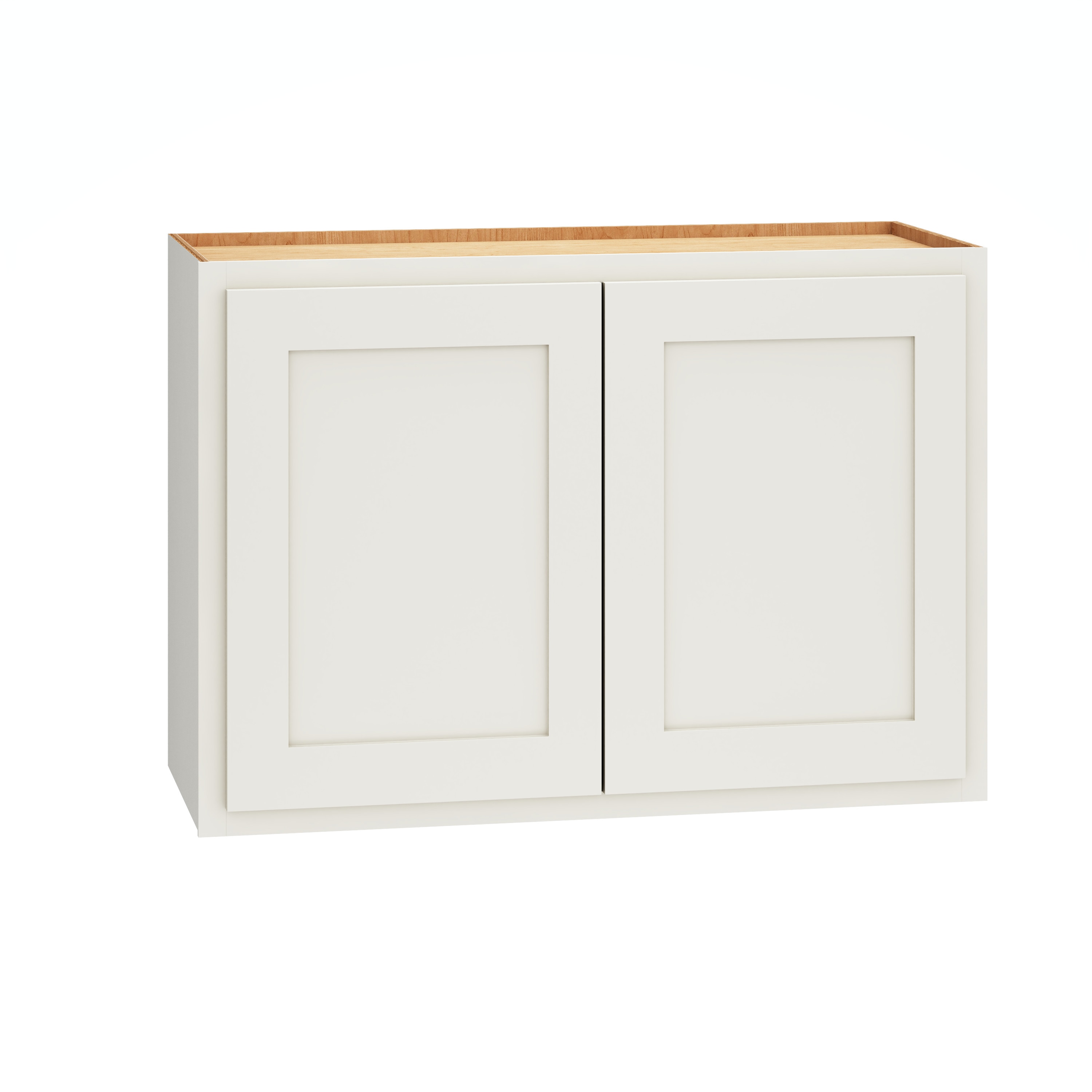 Diamond Express 321 W3021 Jamestown 30-in W x 21-in H x 12-in D White Partial Overlay Wall Fully assembled Plywood Cabinet (Recessed Panel Shaker)