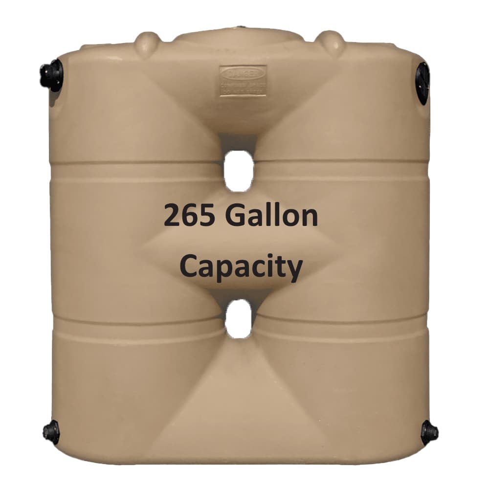 Bushman 45492-DS 265-Gallons Plastic Brown Water Storage Tank