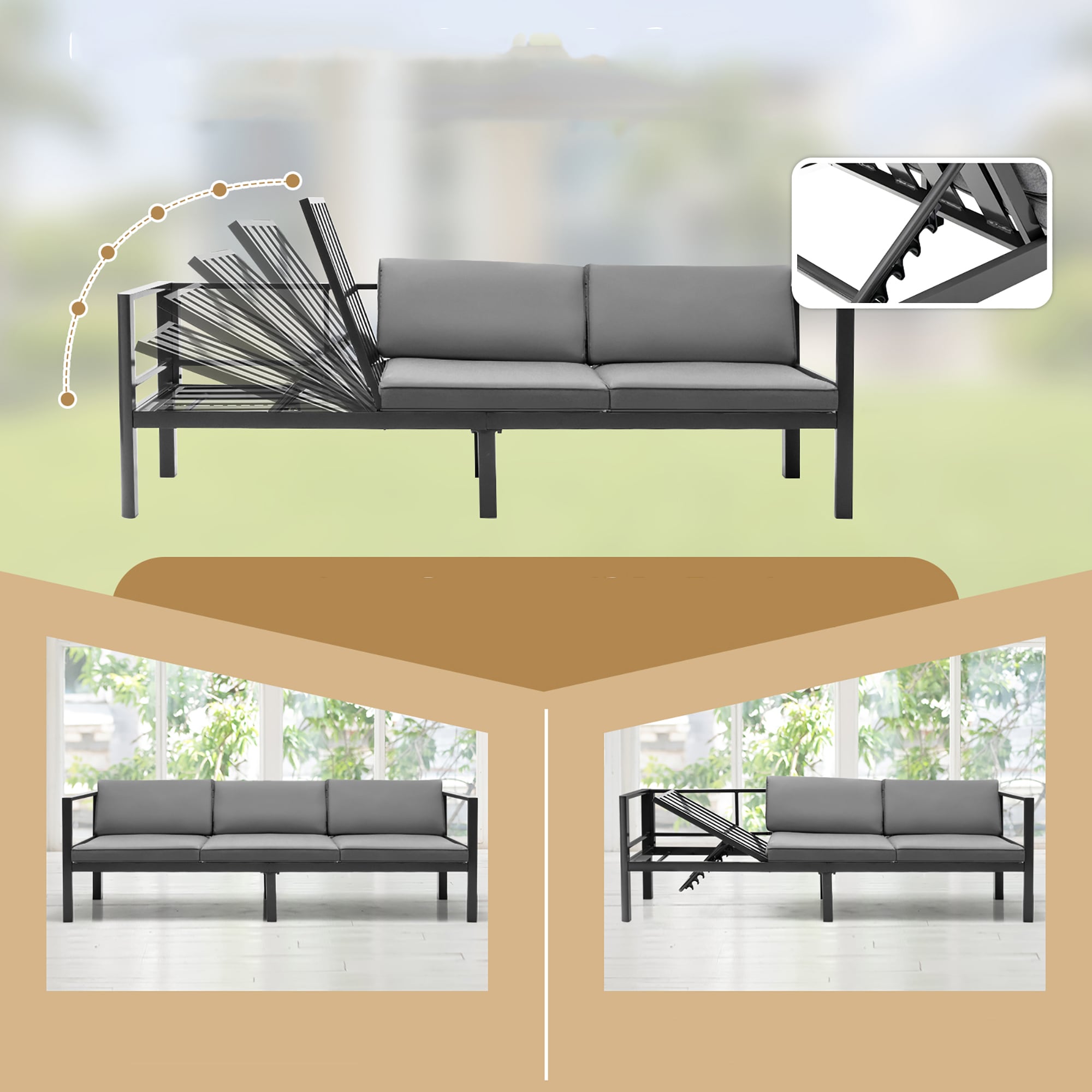 Costway NP10603GR+ Patio-Conversation-Sets - View #6