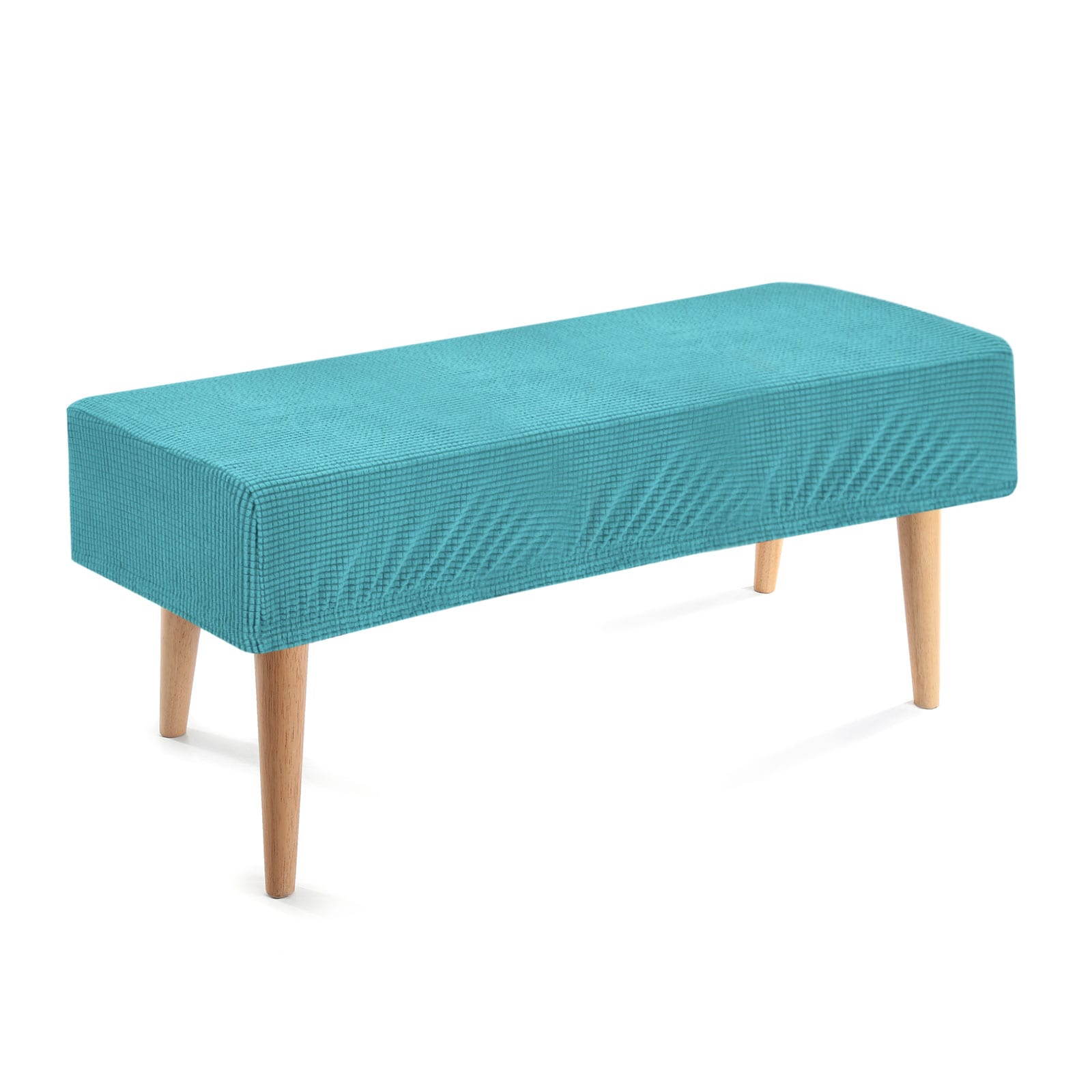 Unique Bargains - Dining Bench Cover Stretch Piano Long Bench Stool Slipcover Rectangle Washable ...