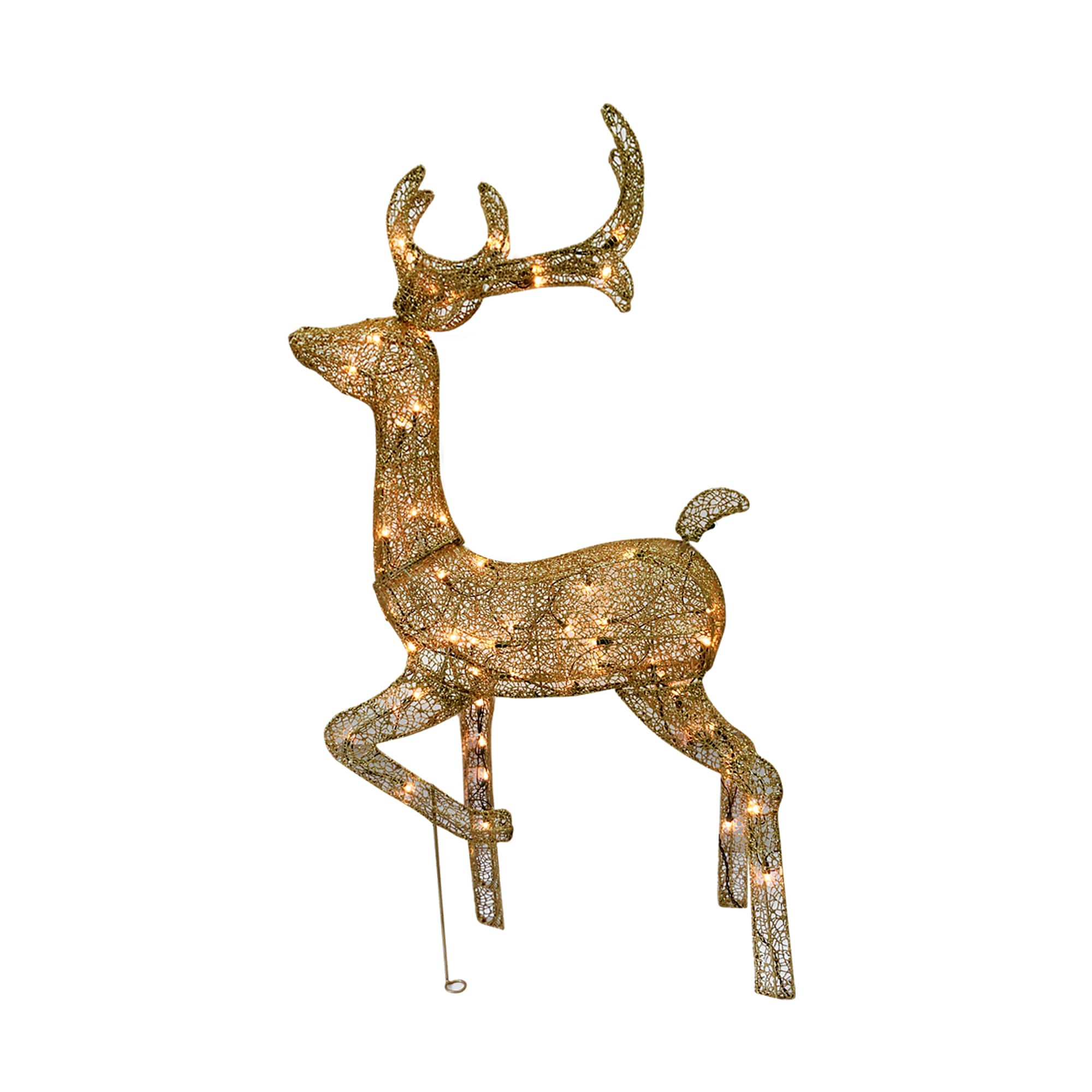 Brite Star 46-412-00 48-Inches Freestanding Deer Free standing decoration with Clear Incandescent Lights