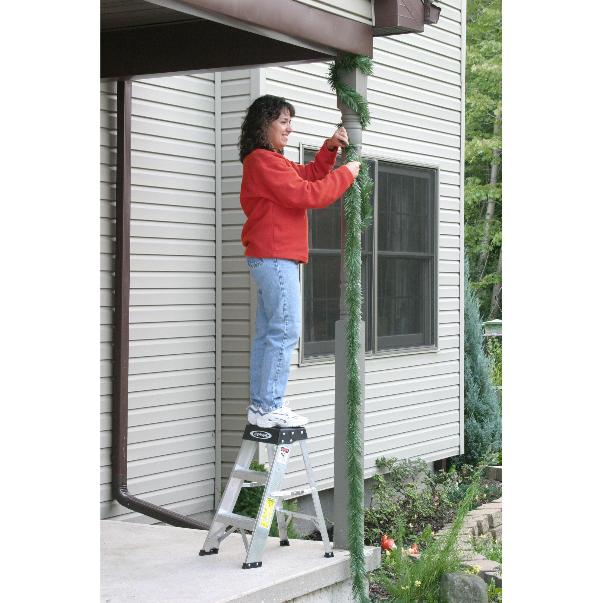 Werner 150B 2-ft Aluminum Type 1A-300-lb Load Capacity Step Ladder in ...