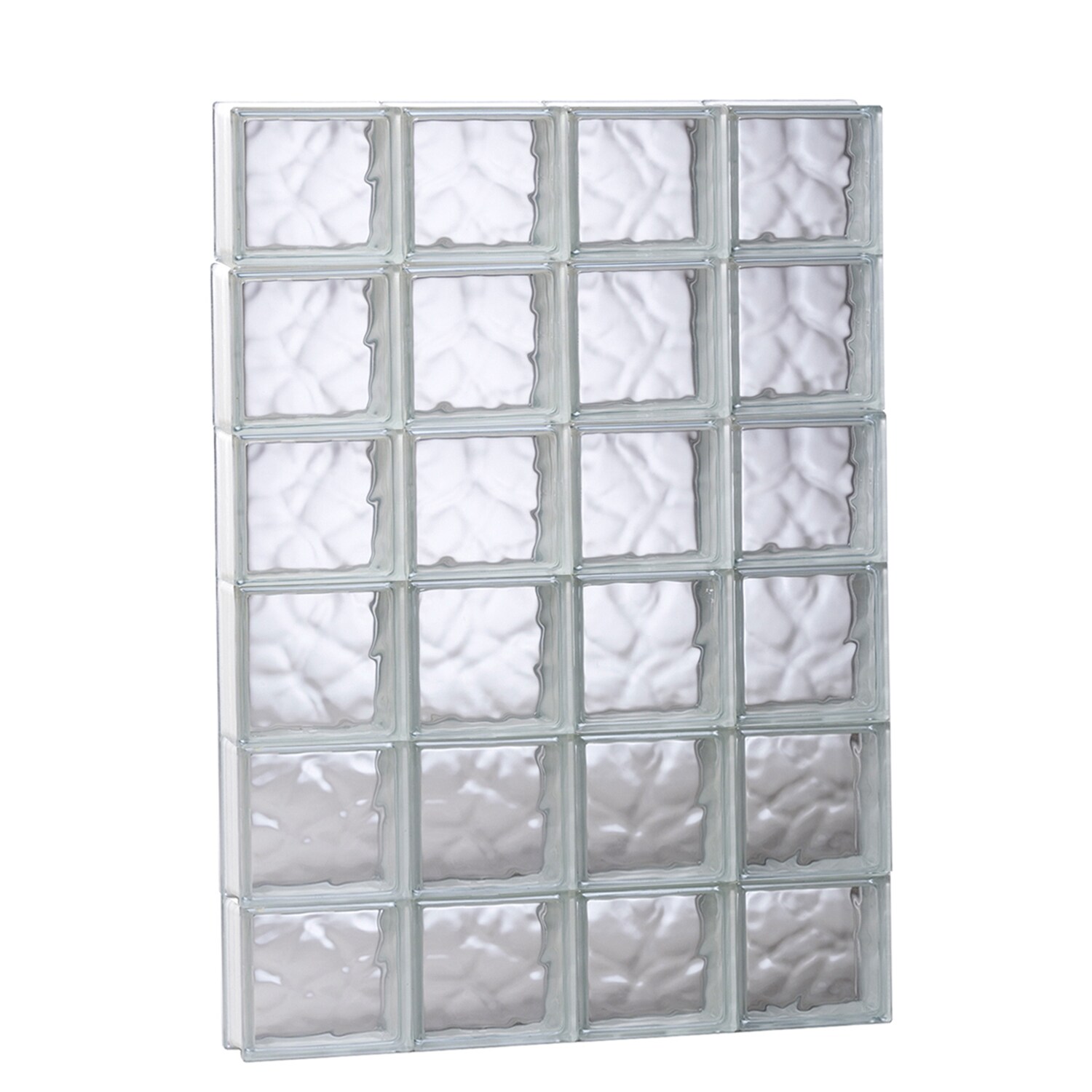 REDI2SET S3248DC Wavy Glass 31-in x 46.5-in Frameless Replacement Glass Block Window