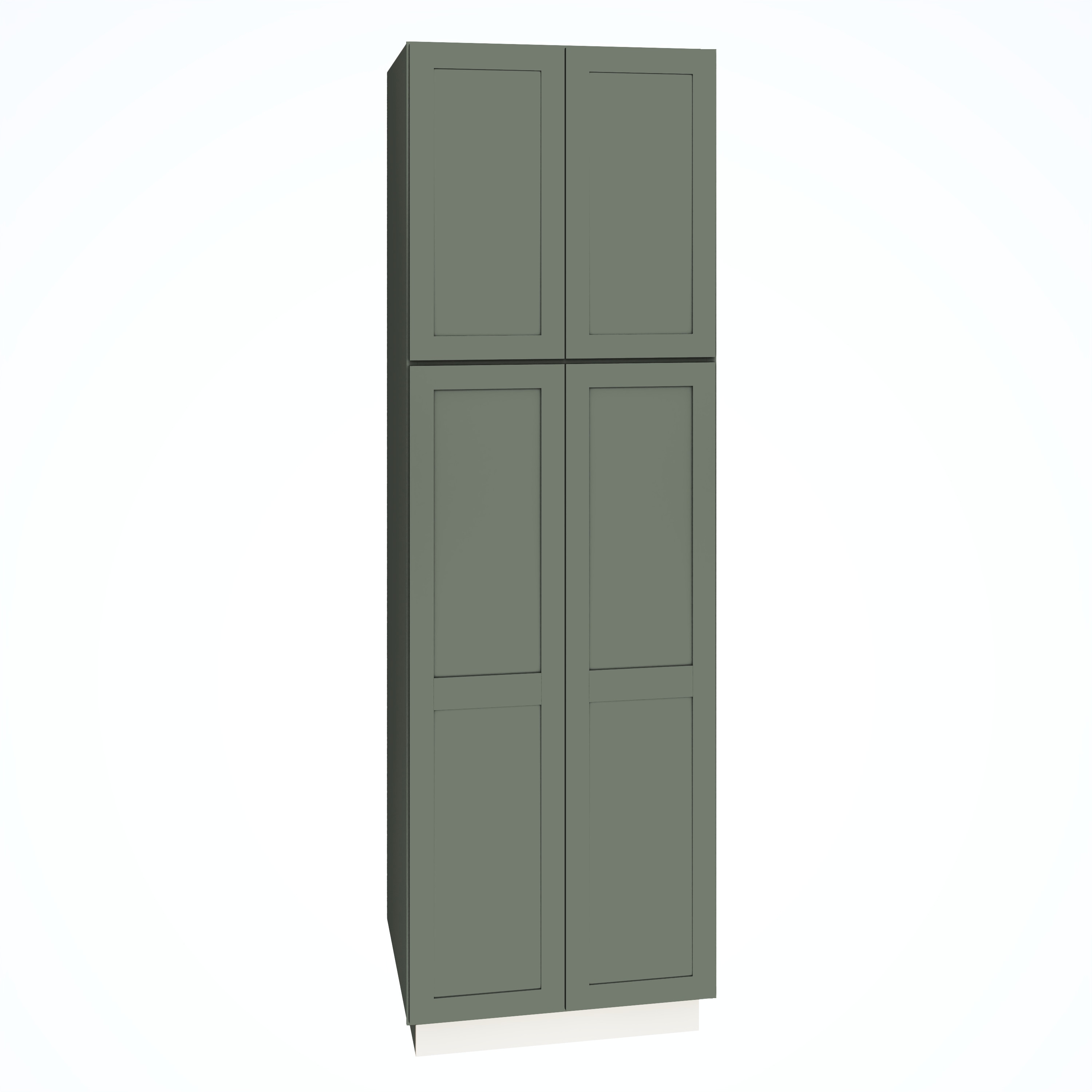 Diamond Express 61H-U309624 Jamestown 30-in W x 96-in H x 24-in D Retreat Green Pantry Fully assembled Plywood Cabinet (Recessed Panel Shaker)