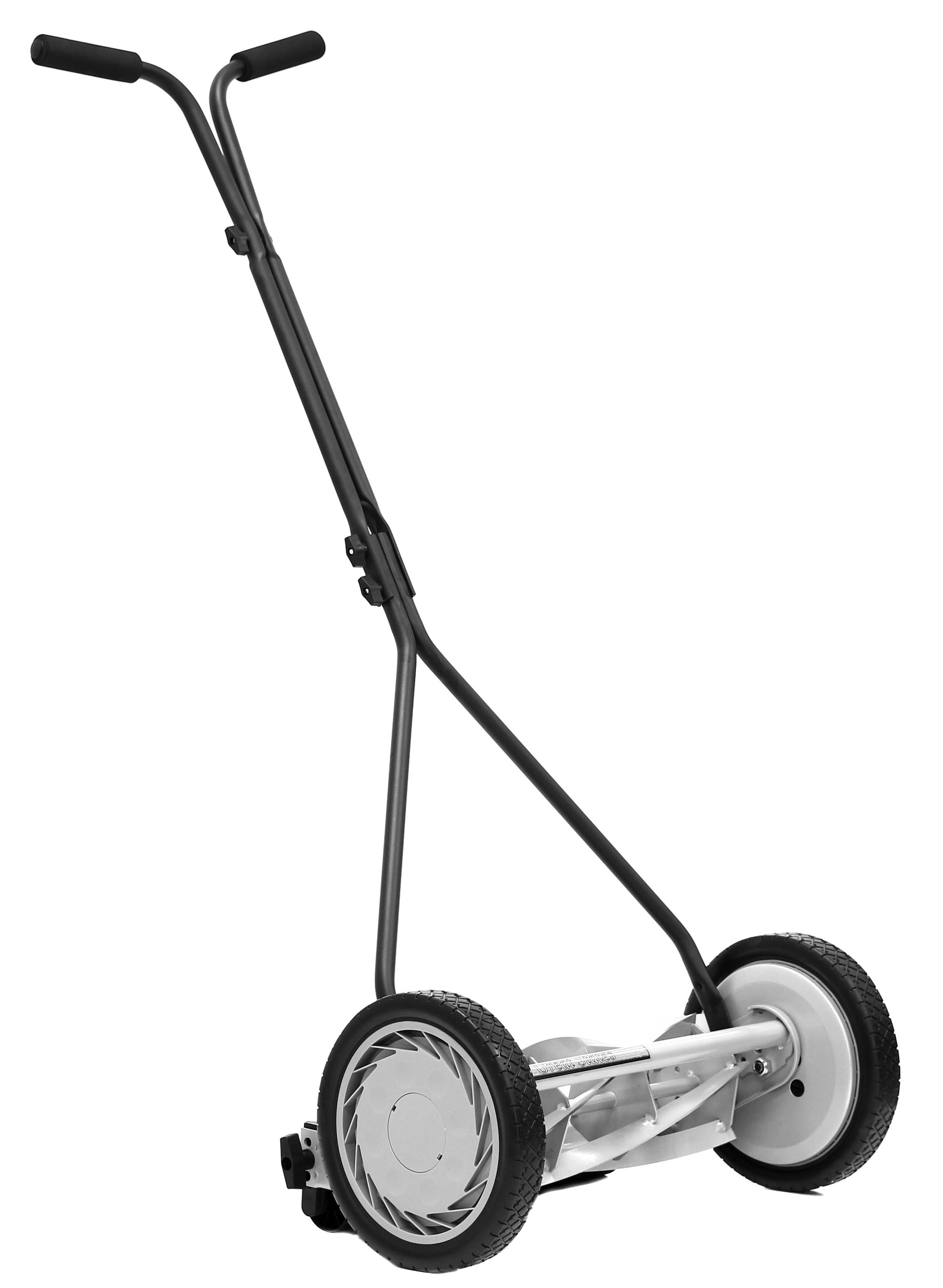 16 Inch 5-Blade Cordless Hand Push Lawn Mower Manual Reel Push Walk Grass  Cutter with Grass Catcher Adjustable Height