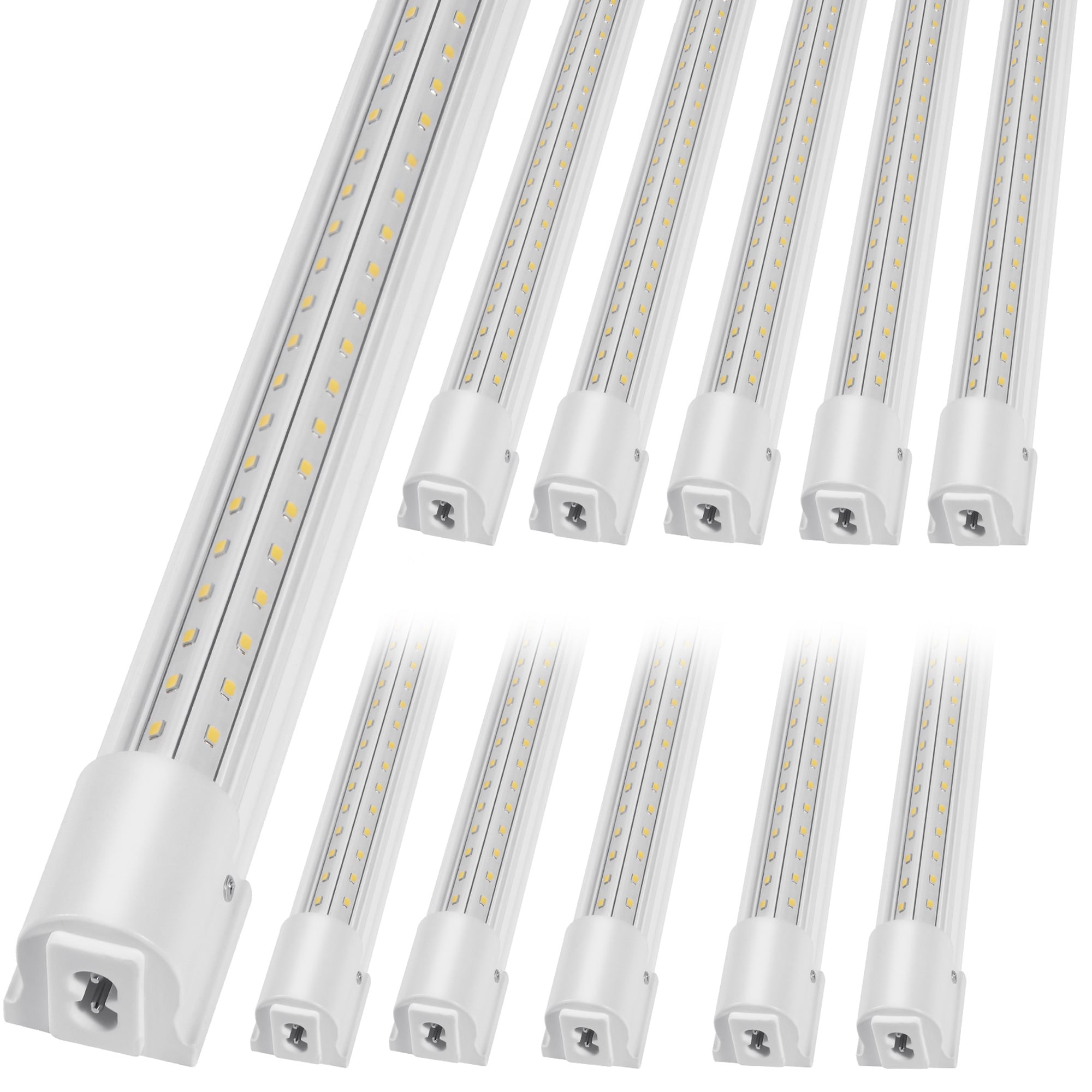 Numhew 48in L 10-Pack Linkable 40W 6500LM Daylight LED Ceiling Shop Light Fixture White