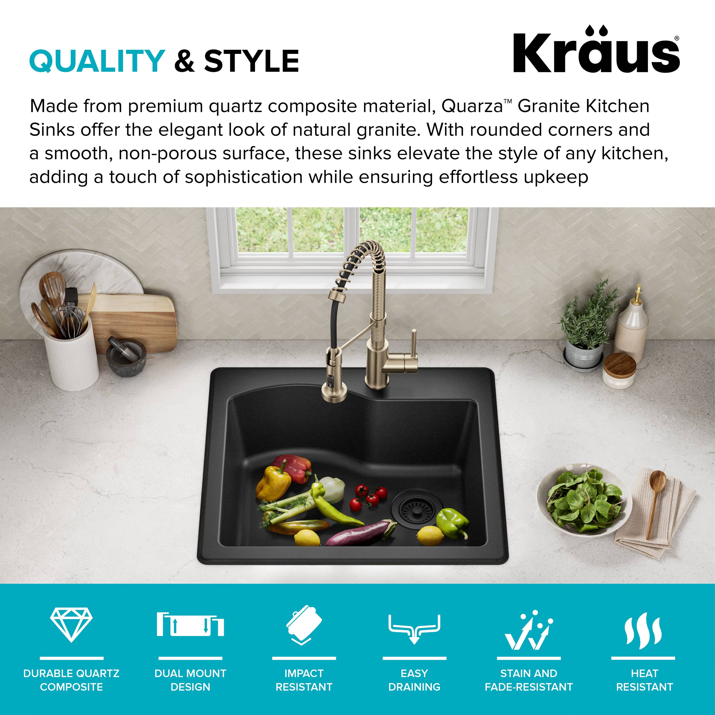 Kraus KGD-441BLACK Kitchen-Sinks - View #4