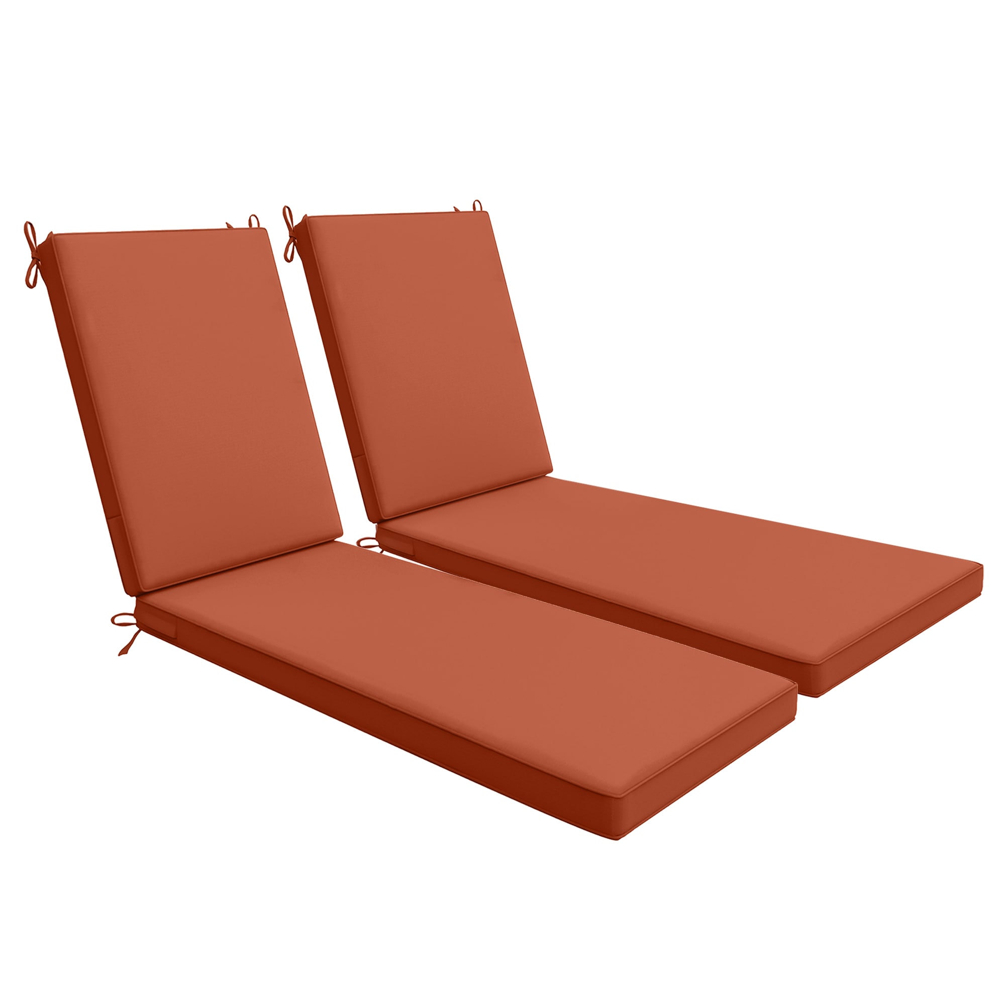 AAAAAcessories DL-TY-MI-72-2 Chaise Lounge Cushion 46-in x 23-in 2 -Piece Red Patio chaise lounge chair cushion