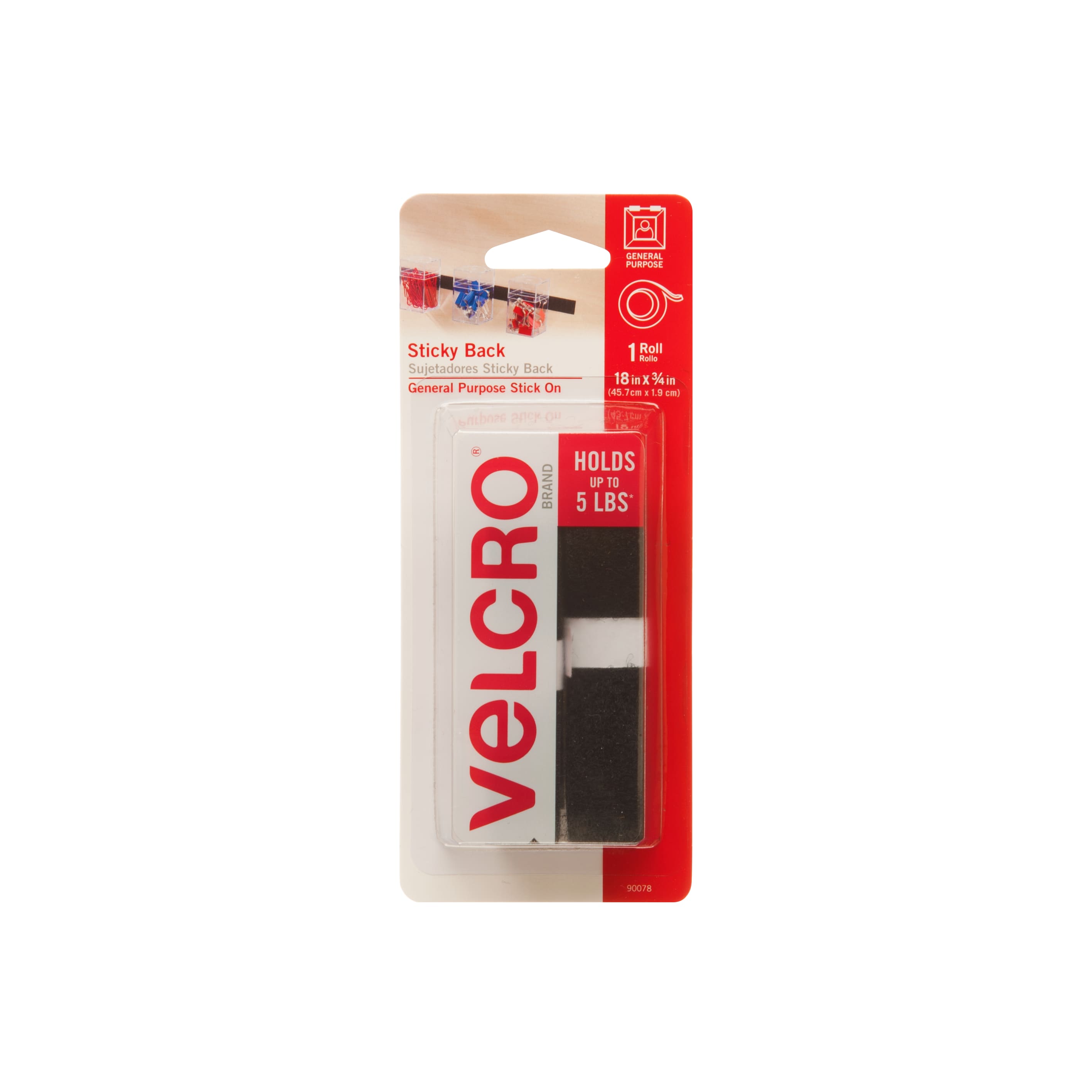 1-1/2 wide Velcro® ACRYLIC Adhesive Tape Strip Hook and Loop Black Velcro  1 1/2