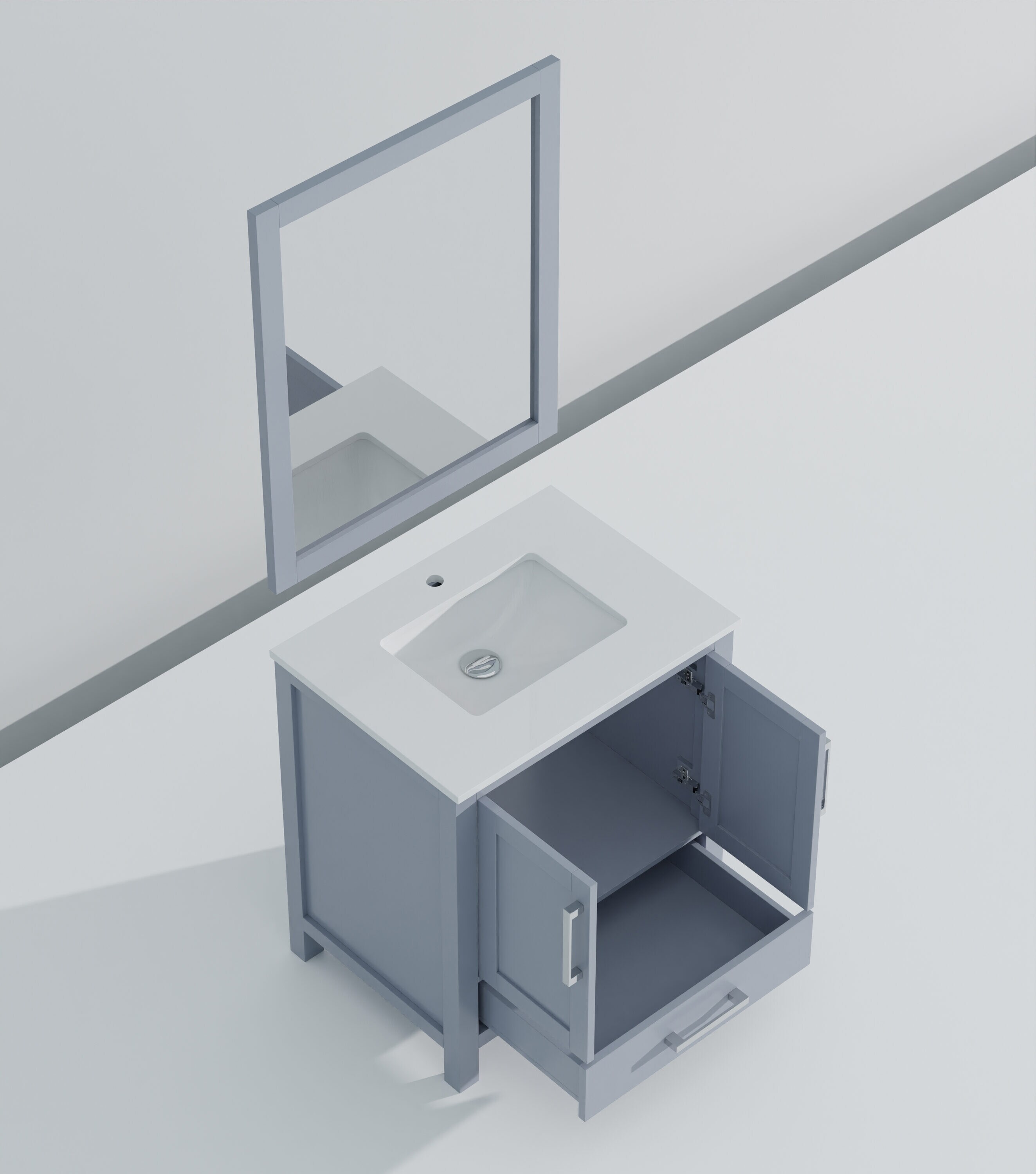 Lexora LJ342230SBWQM28 Bath-Vanity-Combo - View #11