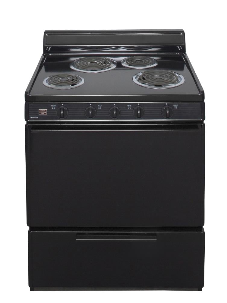 Premier EDK100BP 30-in 4 burners 3.9-cu ft Freestanding Electric Range with WipeClean Coating ( Black )