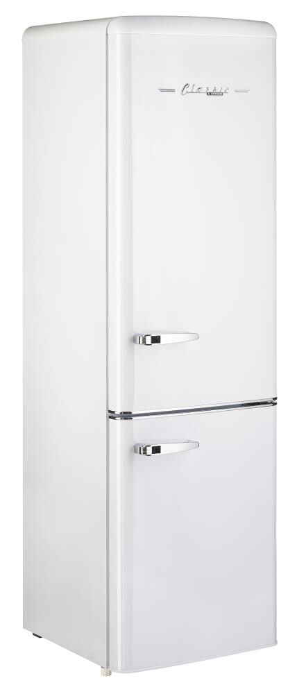 Unique Appliances UGP-275L AC Classic Retro 22 inch Wide 8.7 Cu. ft. Energy Star Certified Bottom Freezer Refrigerator with Wine Rack