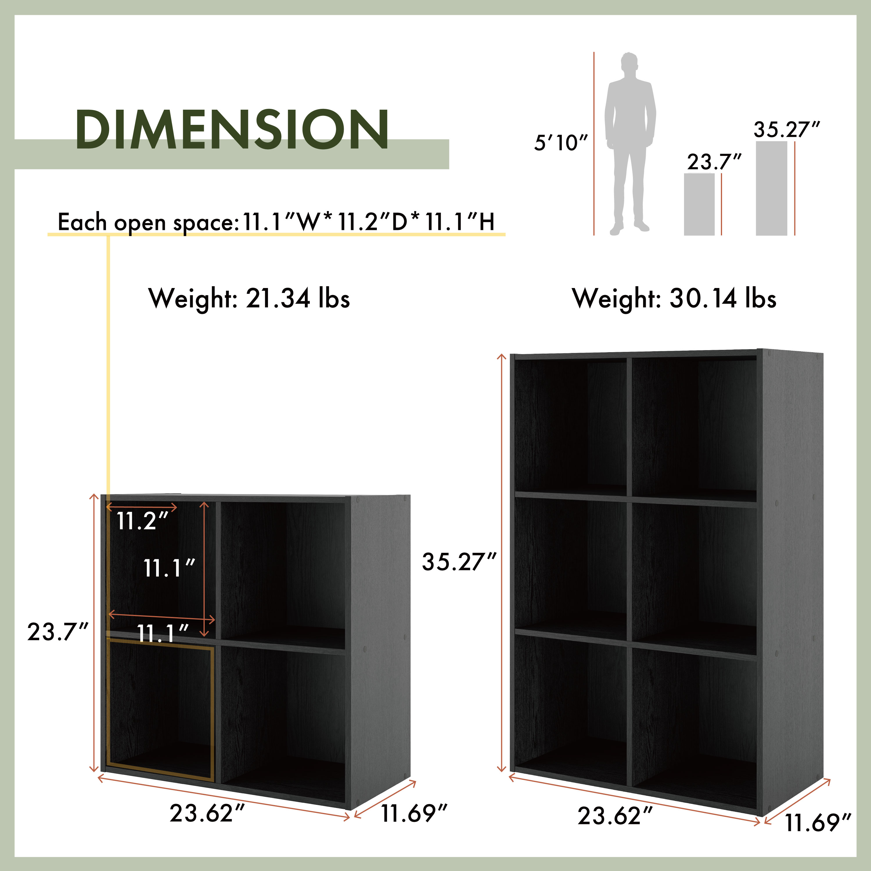 Furniture of America FGI-2381C2-4S bookcases - View #3