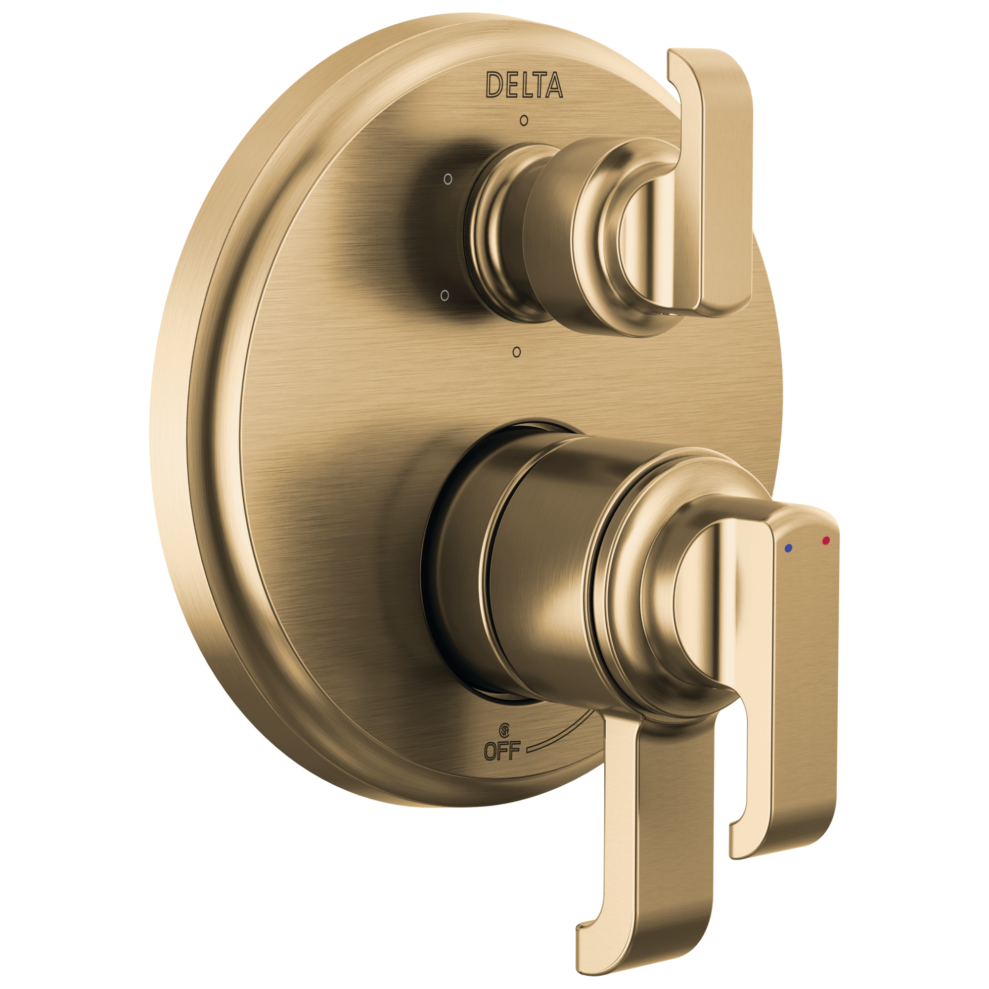 Delta T27989-CZ-PR Tetra Lumicoat Champagne Bronze 3.94-Inches Universal Bathtub/Shower Diverter 0.5-Inches -ID