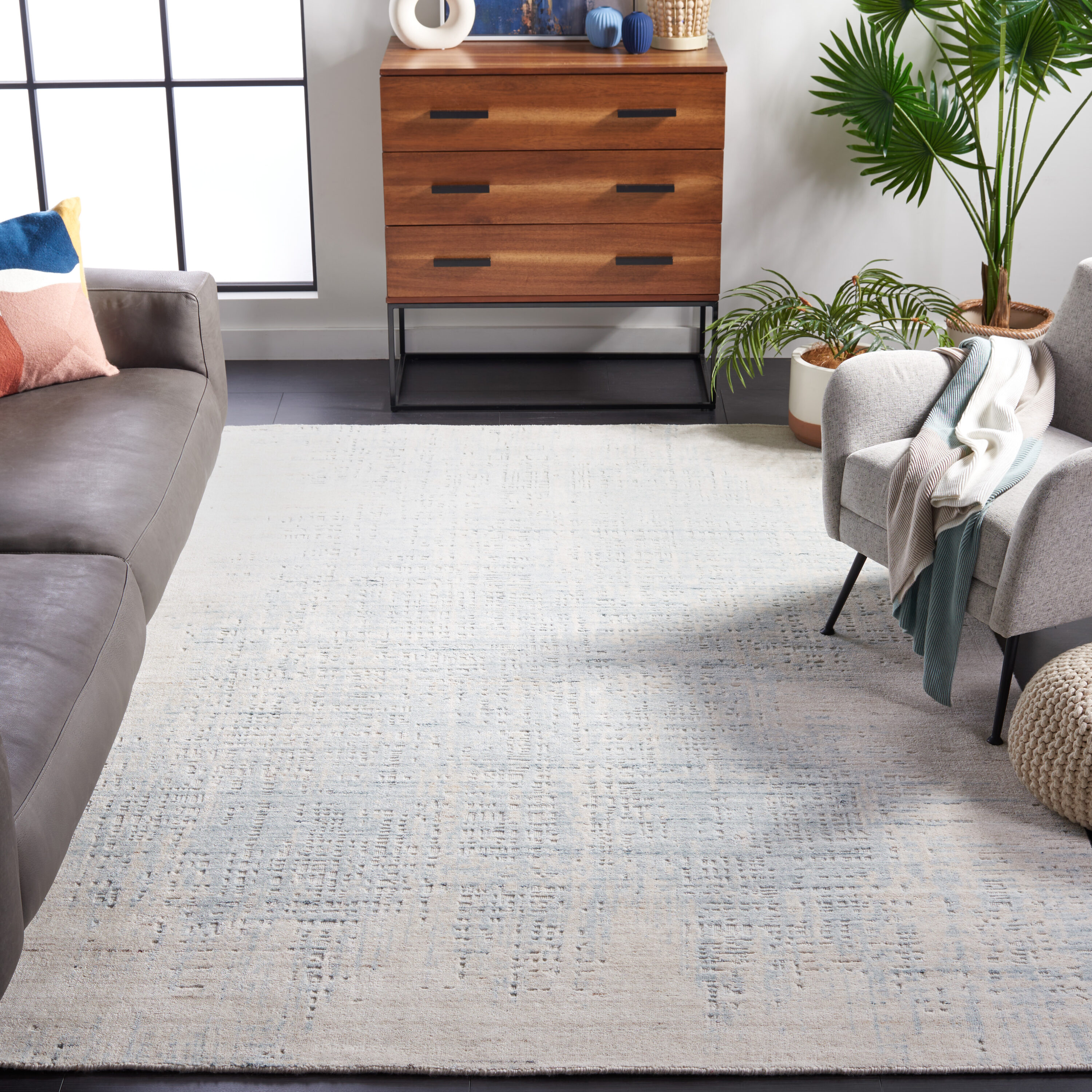  Mirage 534 Teal/Beige Contemporary 6ft x 9ft Medium Rectangle Rug