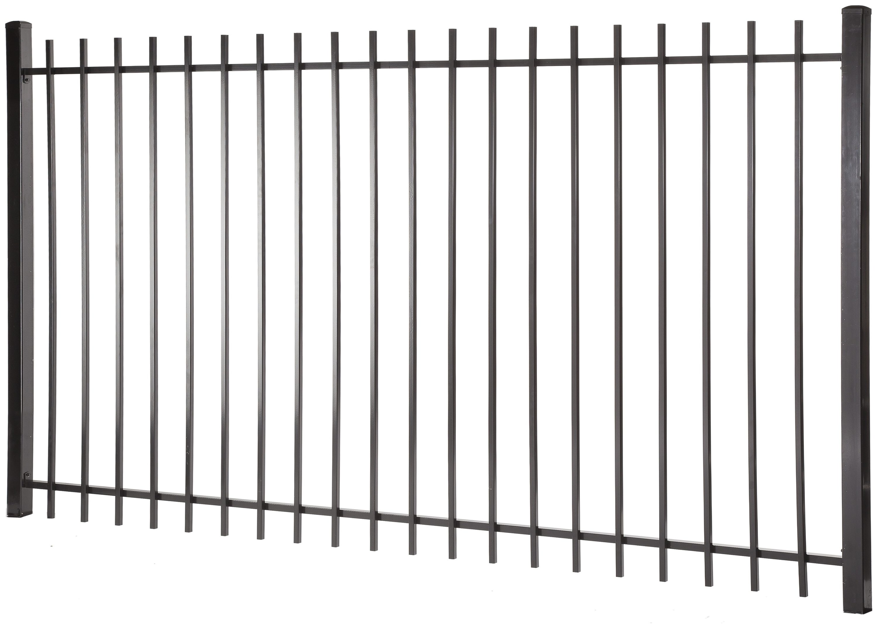 Lafayette 5-ft H x 8-ft W Black Steel Decorative Fence Panel