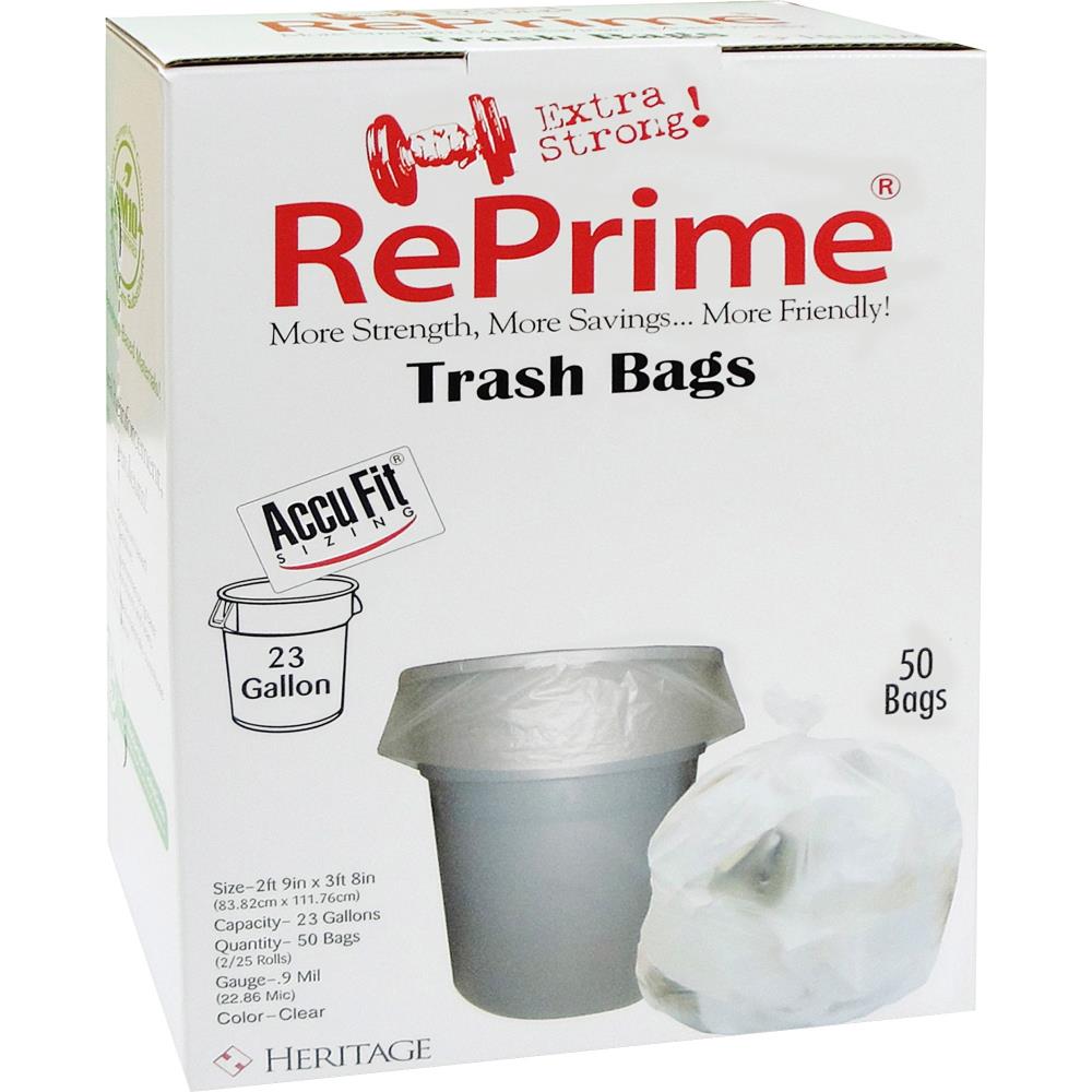 16Ct Clear 30 Gallon Recycling Large Trash Bags Garbage Disposable