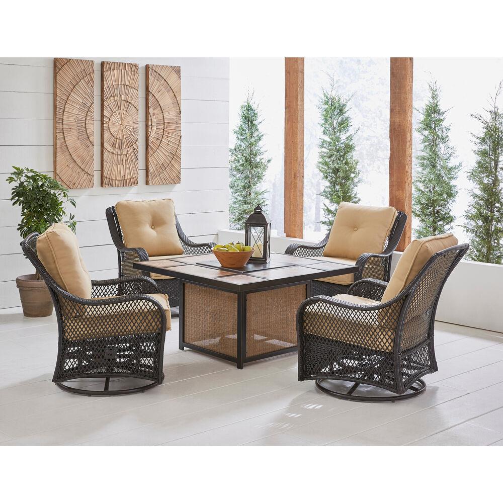 Hanover ORL5PCTFPSW4-TAN Patio-Conversation-Sets - View #9