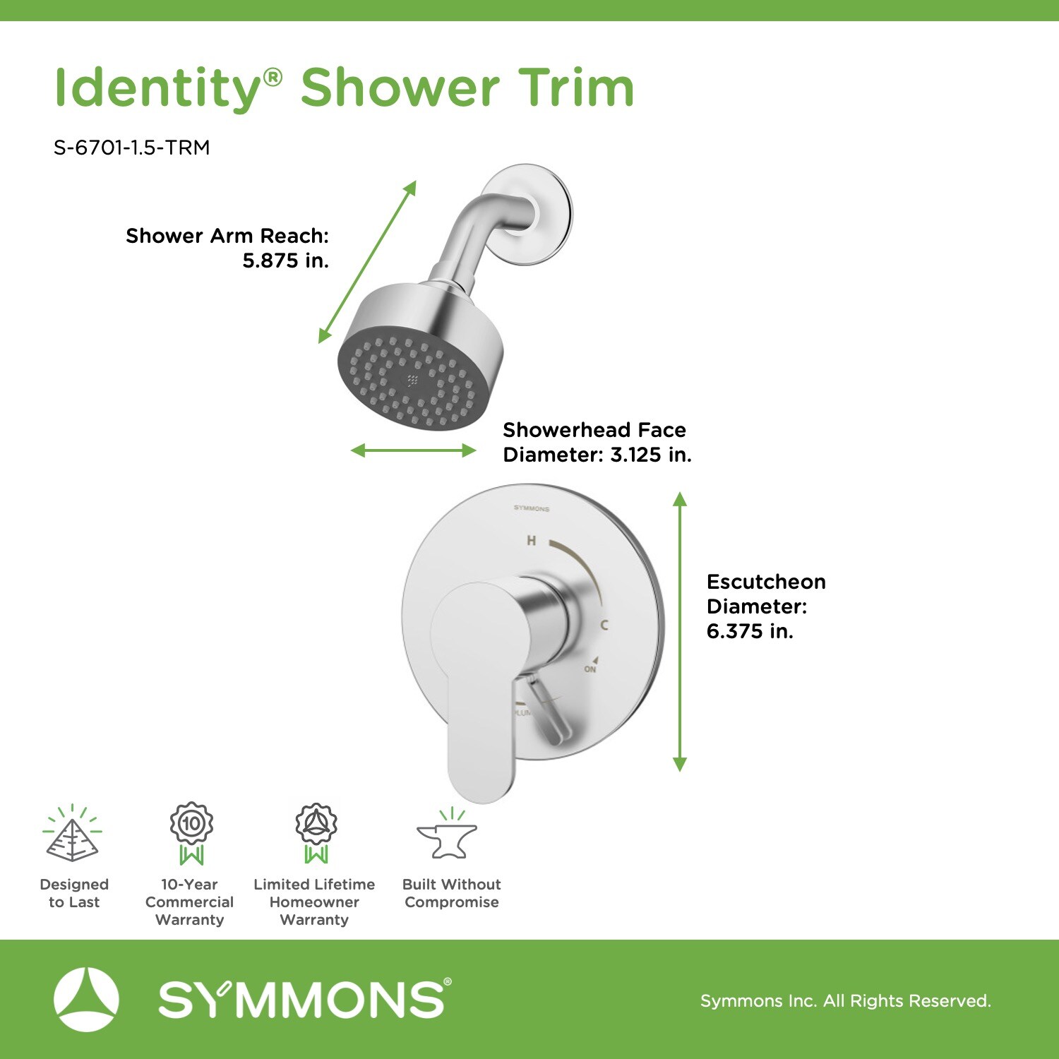 Symmons S-6701-1.5-TRM Tub-Shower-Faucets - View #2