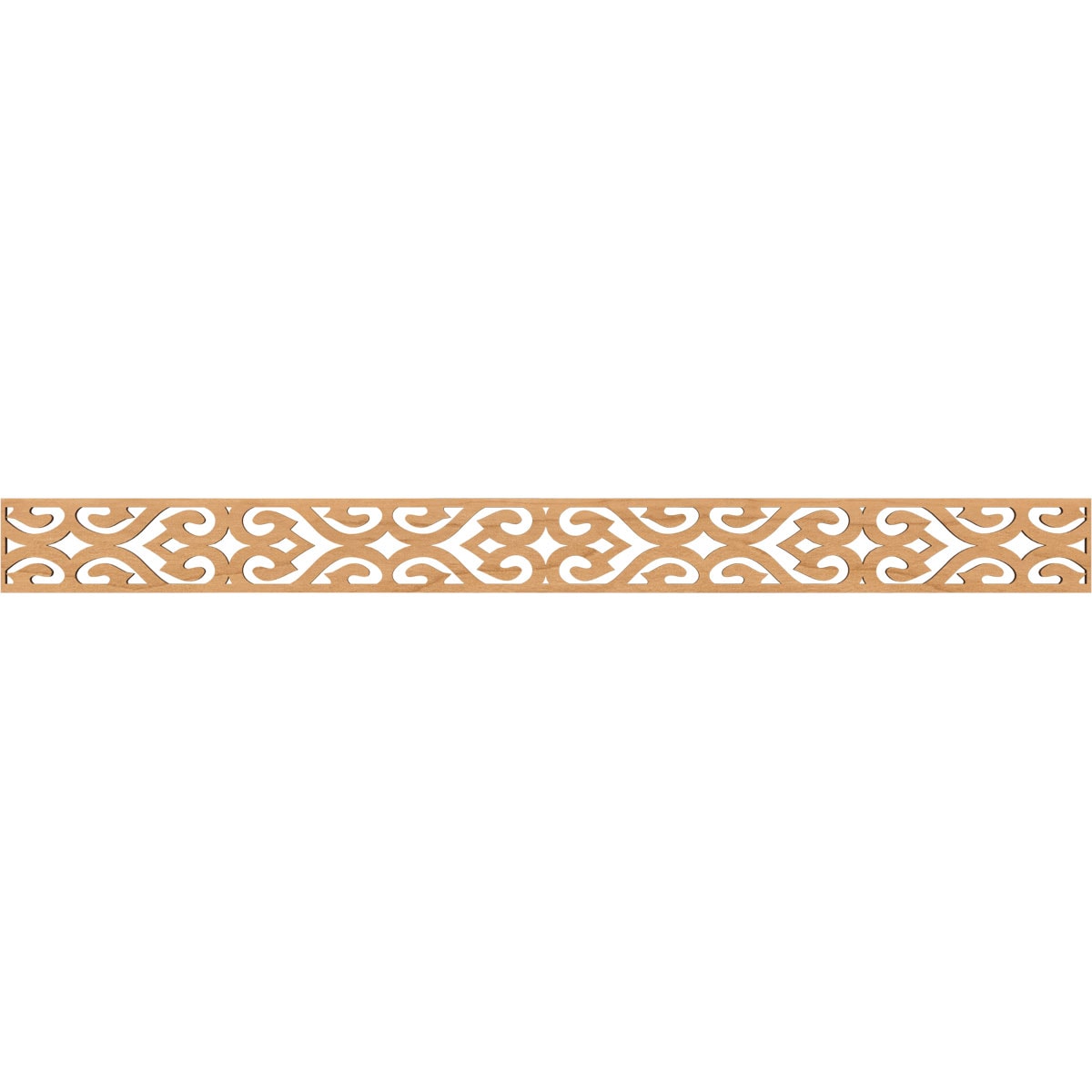 Ekena Millwork MLDA04X46KEEMA Keene Fretwork Flat Trim 4-in x 3.87-ft Maple Brown Unfinished 2156750 Pierced Wall Panel Moulding