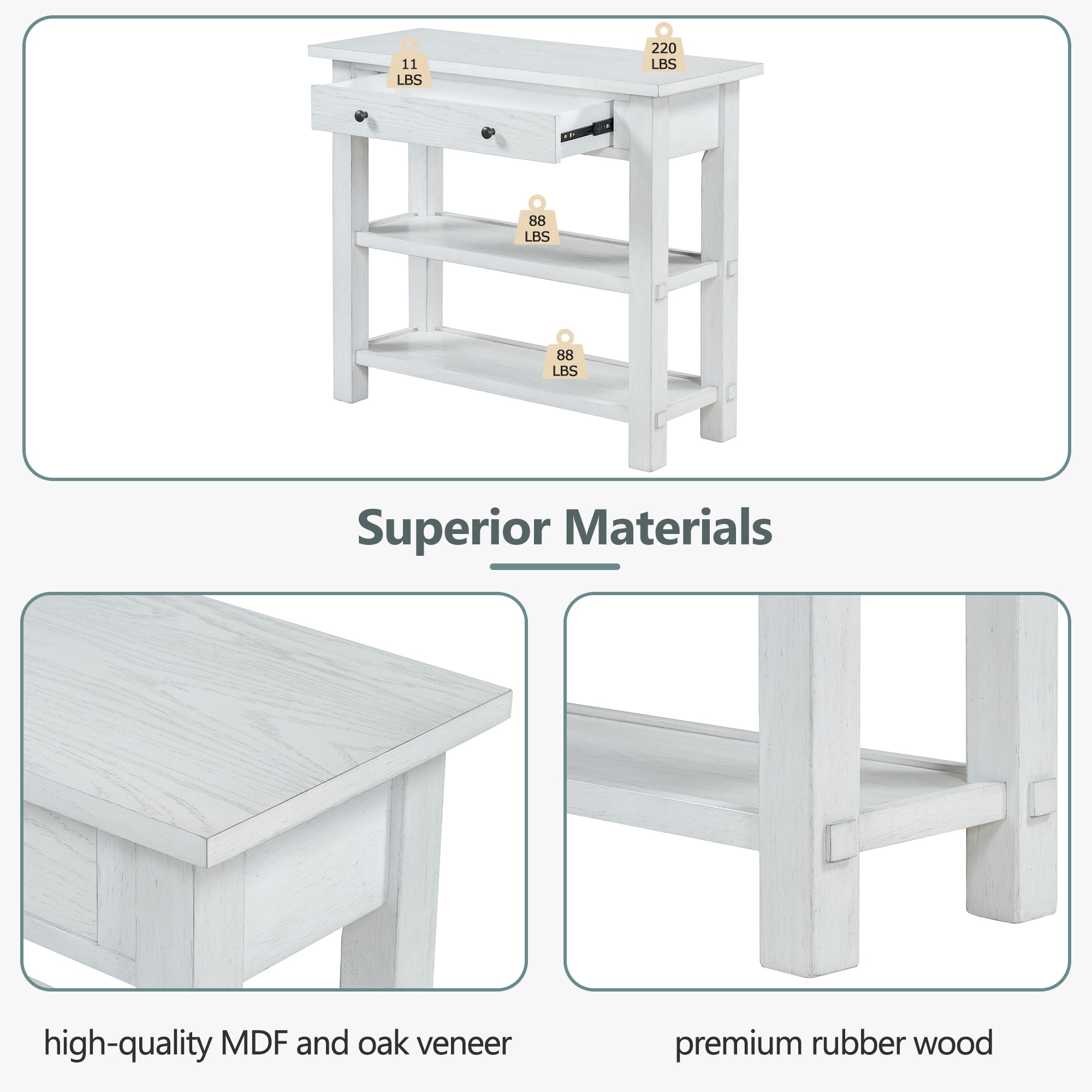 SINOFURN SYA330160WT Console-Sofa-Tables - View #9