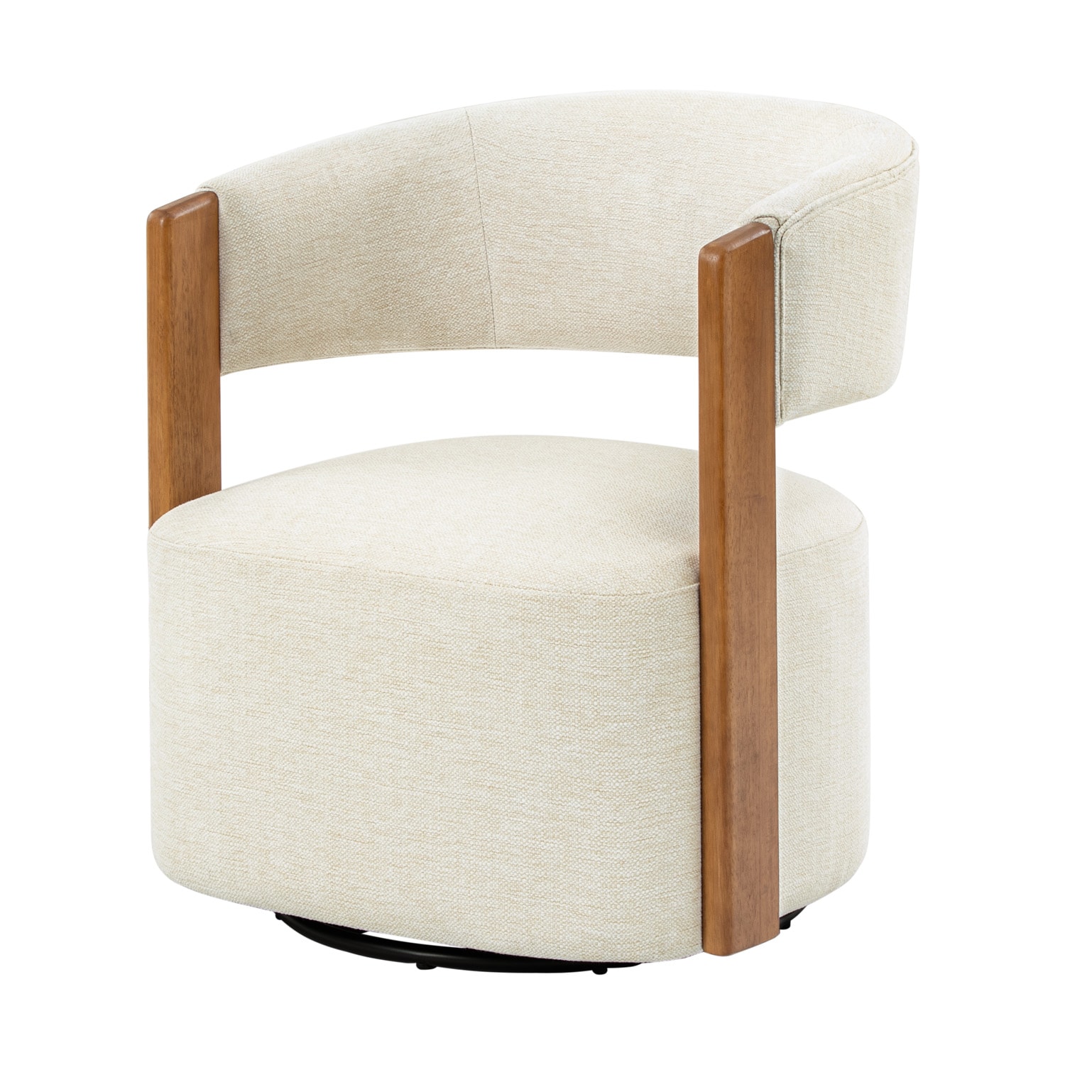 14 Karat Home Jordan 29.5-in W Casual BEIGE Linen Accent Armchair