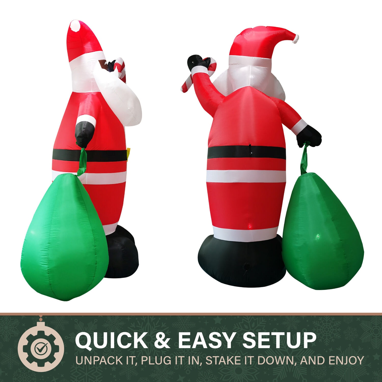 Fraser Hill Farm FHFAASANTA101-L Christmas-Inflatables - View #2