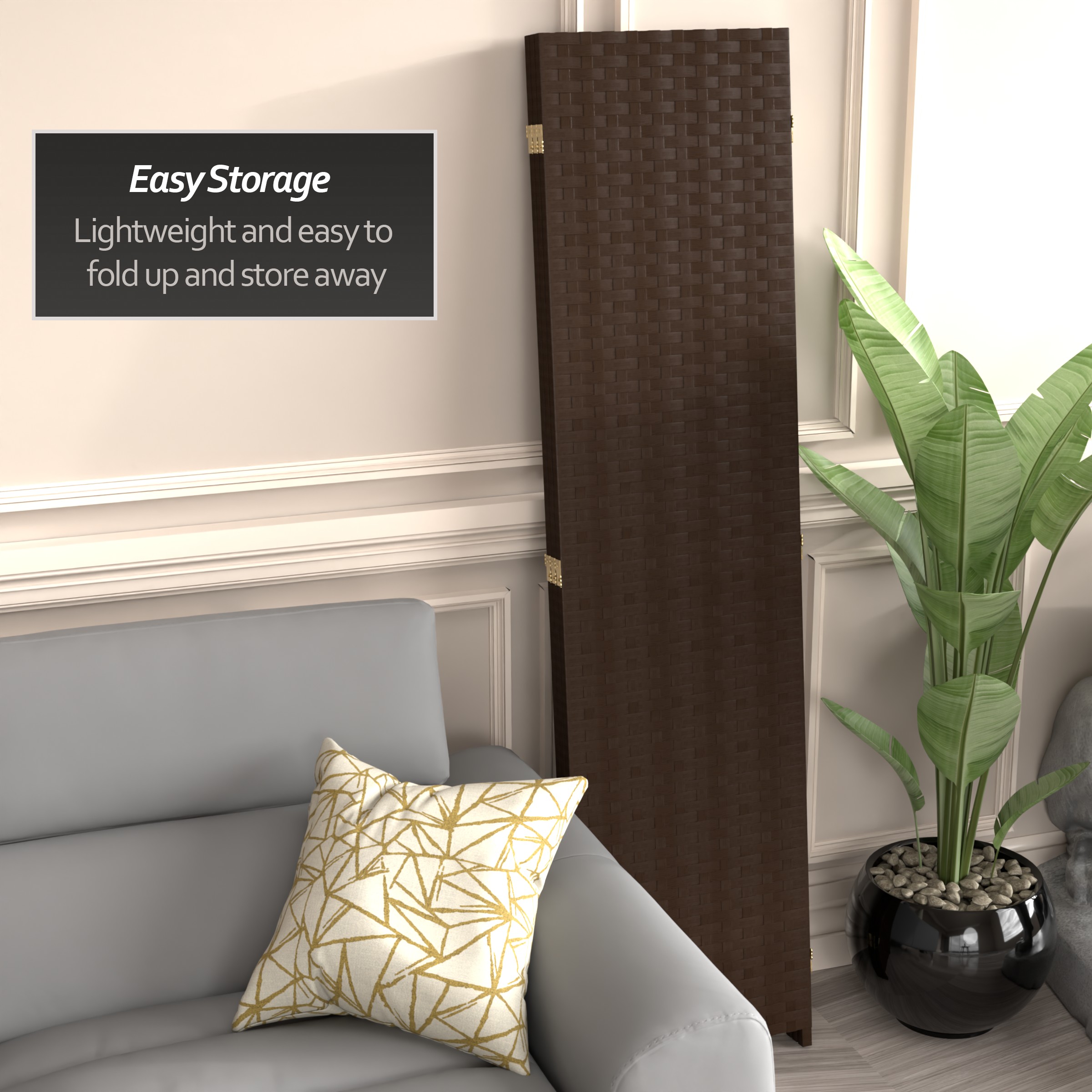 Oriental Furniture SSFIBER-3P-DMOC Indoor-Privacy-Screens - View #5
