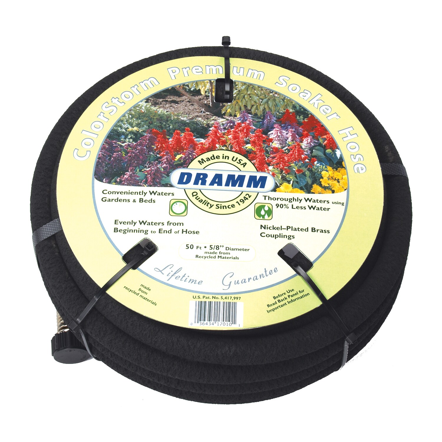 Dramm Corporation DRM1017010 5/8-in x 50-ft Heavy-Duty Kink Free Rubber Hose