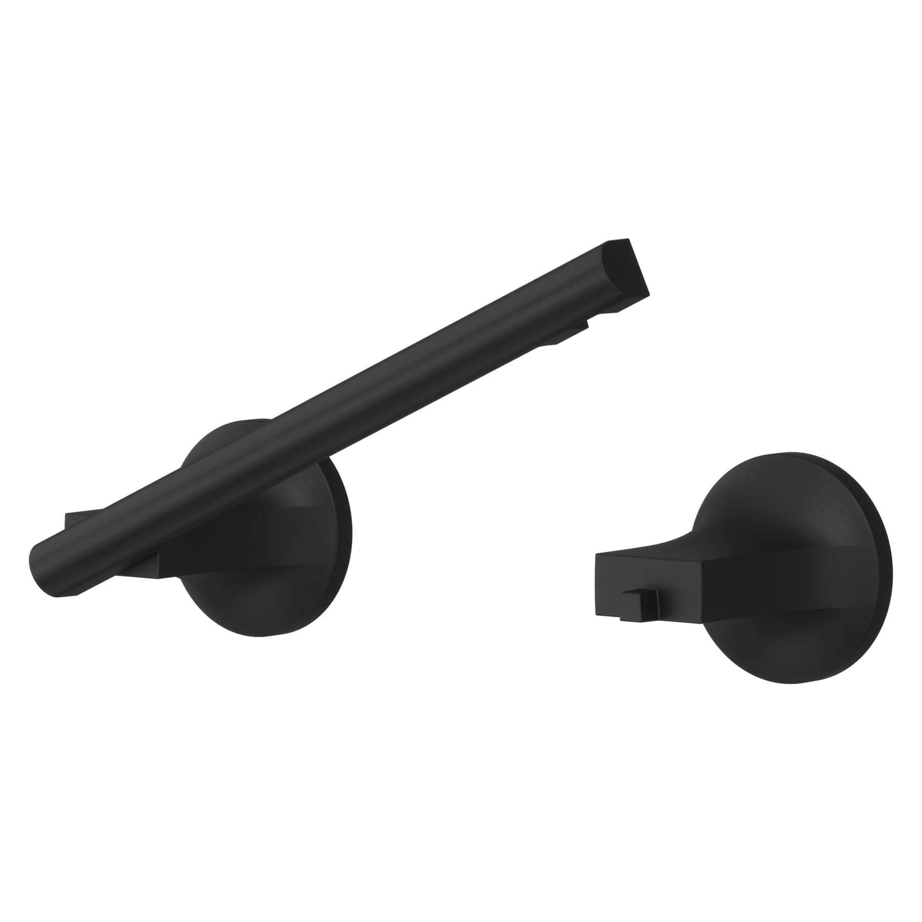 Pfister BPH-PFM0B Pfirst Modern Matte Black Wall mount Pivot Toilet Paper Holder 1 -Rolls with Storage
